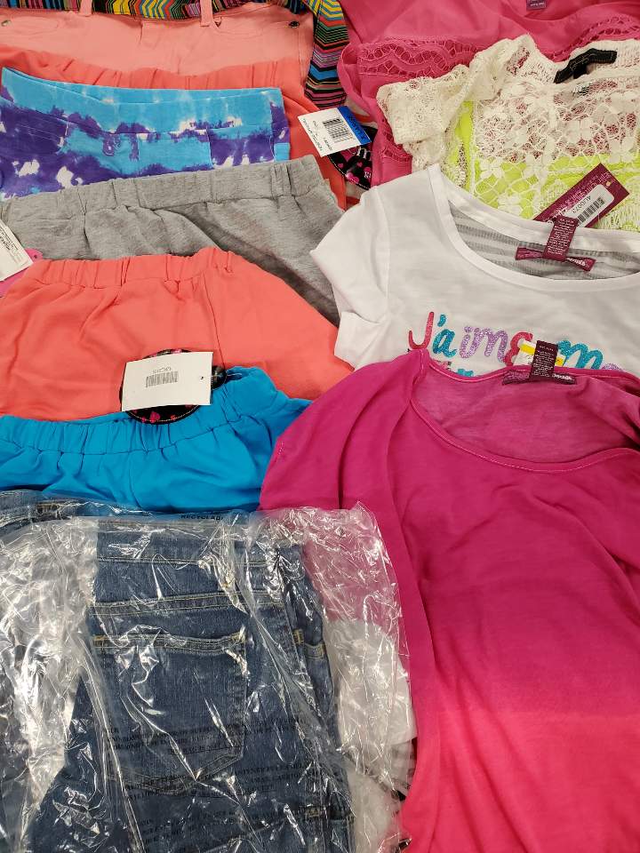 Kid's Clothing Wholesale Lot DKNY, Ralph Lauren, American Apparel, Epic Threads, Tempted, Revolution by Revolt, So Jenni by Jennifer Moore, Bonnie Jean and more, 32 Units, Shelf Pulls, MSRP $804.90