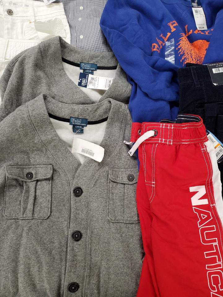 Kid's Clothing Wholesale Lot Nautica, Ralph Lauren, Tommy Hilfiger, Epic Threads, and more, 32 Units, Shelf Pulls, MSRP $995