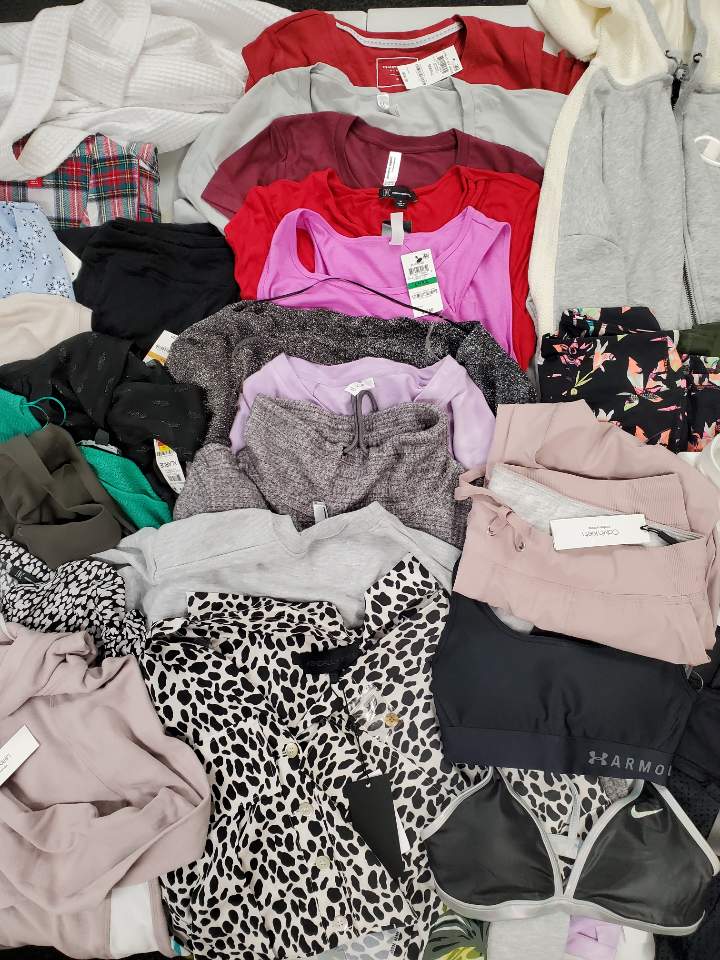 Women's Clothing Wholesale Lot NIKE, UNDER ARMOUR, Calvin Klein, Champion, KENDALL KYLIE,  IDEOLOGY, ALFANI, INC and more, 28 Units, Shelf Pulls, MSRP $1,386.45
