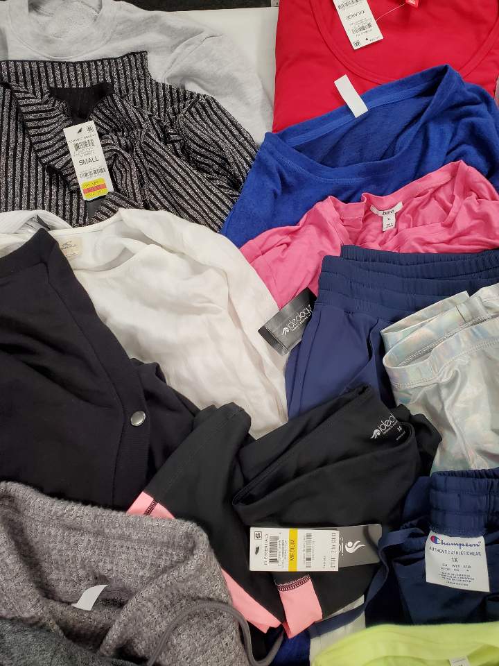 Women's Clothing Wholesale Lot Champion, Calvin Klein, NIKE, Karen Kane, O'NEILL, American Apparel, IDEOLOGY, ALFANI and more, 29 Units, Shelf Pulls, MSRP $1,523.46