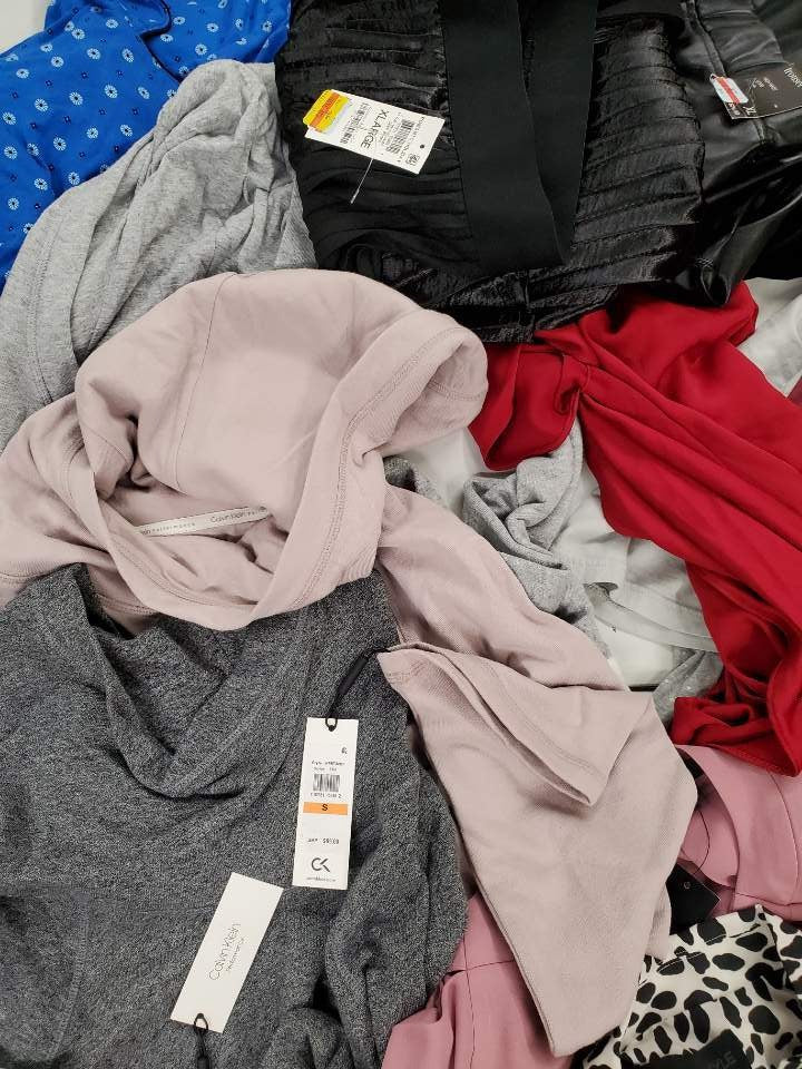 Women's Clothing Wholesale Lot NIKE, Calvin Klein, Lucky Brand, Disney, KENDALL  KYLIE, American Apparel, INC, Alfani and more, 26 Units, Shelf Pulls, MSRP $1,518.49