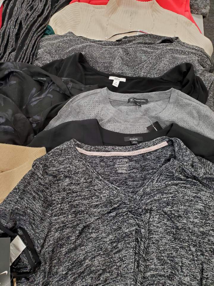 Women's Clothing Wholesale Lot Calvin Klein, NIKE, Free People, DANIELLE BERNSTEIN, Alfani, INC, IDEOLOGY and more, 24 Units, Shelf Pulls, MSRP $1,541.50