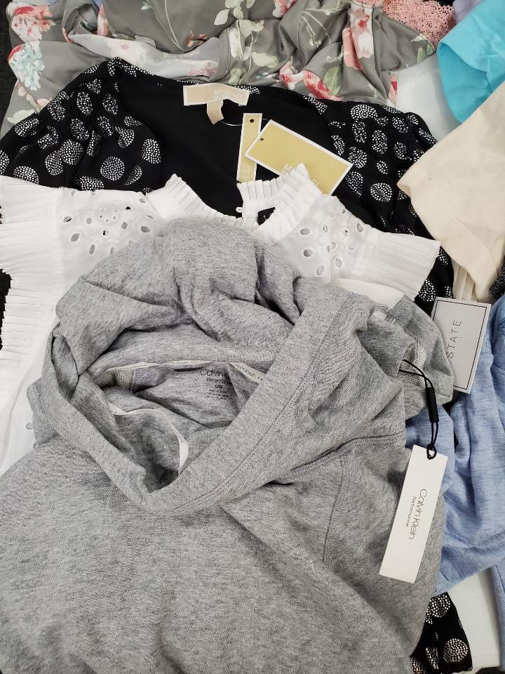 Women's Clothing Wholesale Lot NIKE, Calvin Klein, MICHAEL KORS, VINCE CAMUTO, 1 STATE, Disney, American Apparel, IDEOLOGY, Alfani and more, 26 Units, Shelf Pulls, MSRP $1,467.98