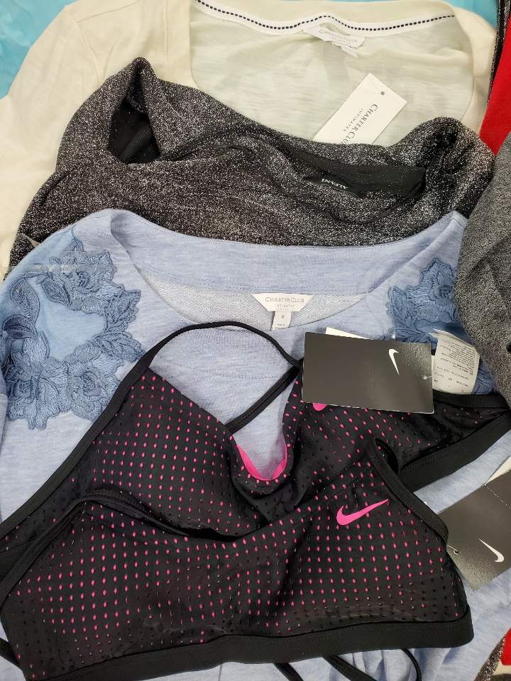 Women's Clothing Wholesale Lot NIKE, Calvin Klein, MICHAEL KORS, VINCE CAMUTO, 1 STATE, Disney, American Apparel, IDEOLOGY, Alfani and more, 26 Units, Shelf Pulls, MSRP $1,467.98
