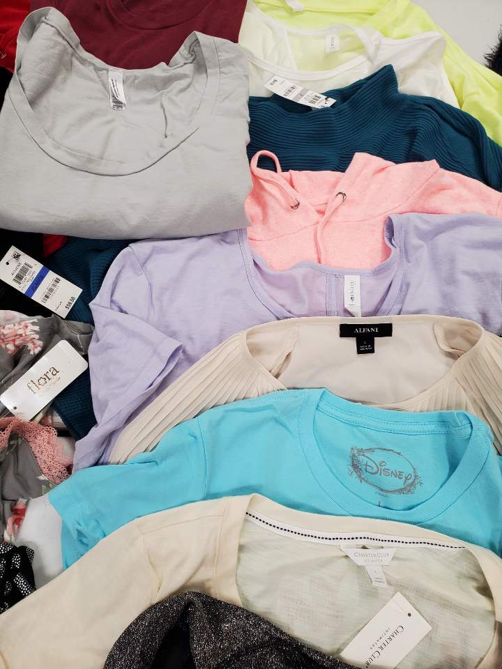 Women's Clothing Wholesale Lot NIKE, Calvin Klein, MICHAEL KORS, VINCE CAMUTO, 1 STATE, Disney, American Apparel, IDEOLOGY, Alfani and more, 26 Units, Shelf Pulls, MSRP $1,467.98