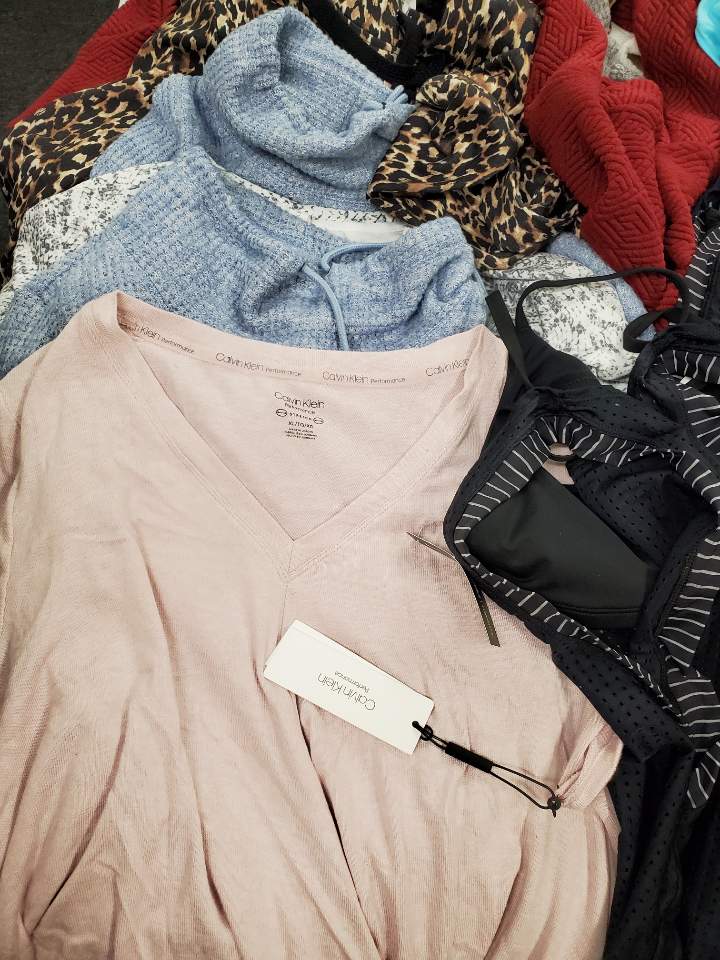 Women's Clothing Wholesale Lot Calvin Klein, NIKE, ADIDAS, Disney, HANKY PANKY, Echo Echo, Hanes, IDEOLOGY, American Apparel, CHARTER CLUB and more, 29 Units, Shelf Pulls, MSRP $1,511.97