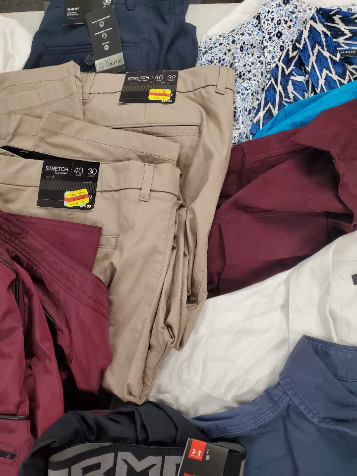 Men's Clothing Wholesale Lot CALVIN KLEIN, Adidas, Nike, Under Armour, Tasso Elba, American Apparel, 32 Degrees, CLUB ROOM, INC and more, 29 Units, Shelf Pulls, MSRP $1,514.45