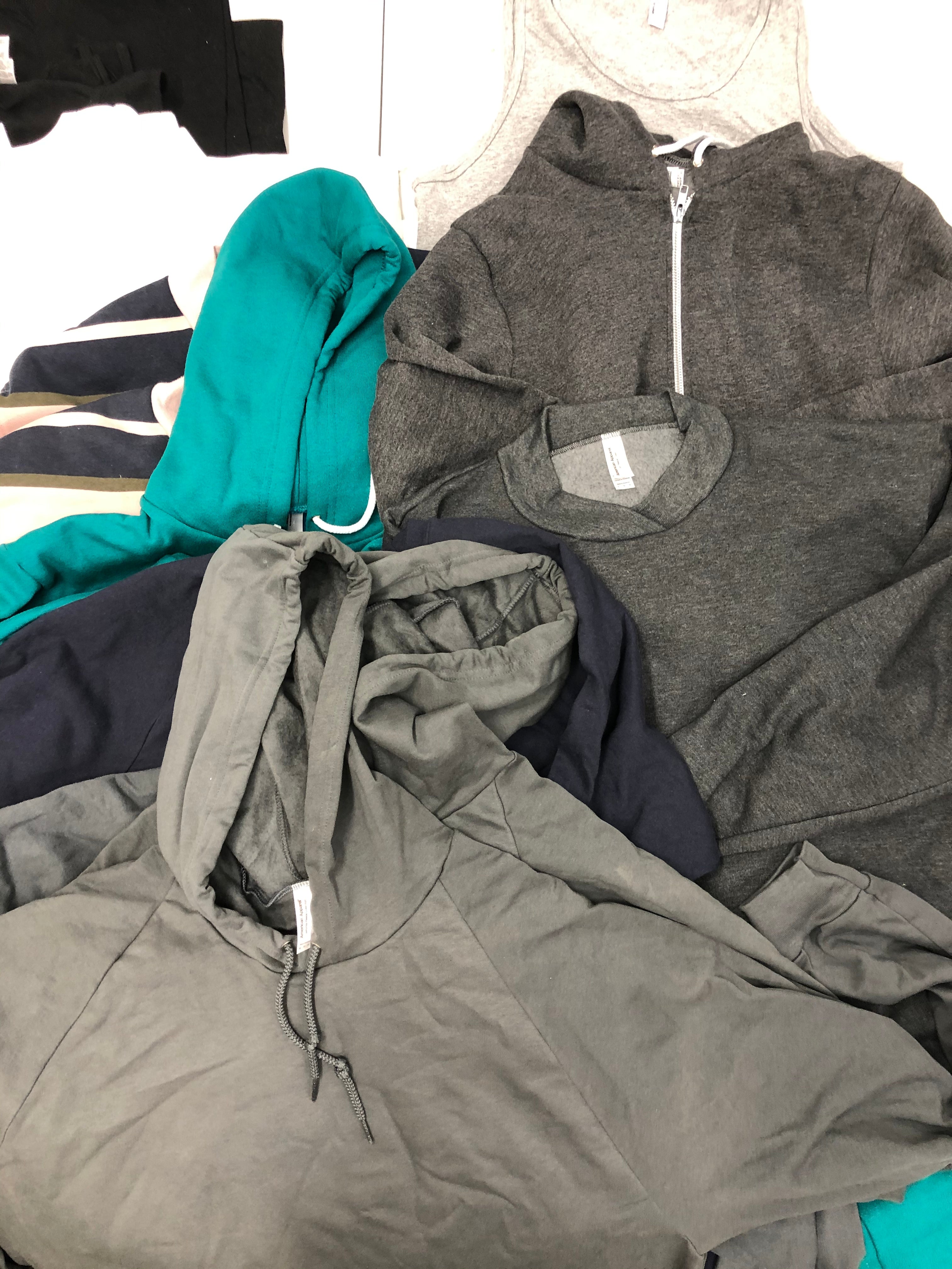 Men's Clothing Top Wholesale Lot, American Apparel Only, 23 Units, Shelf Pulls, MSRP $696