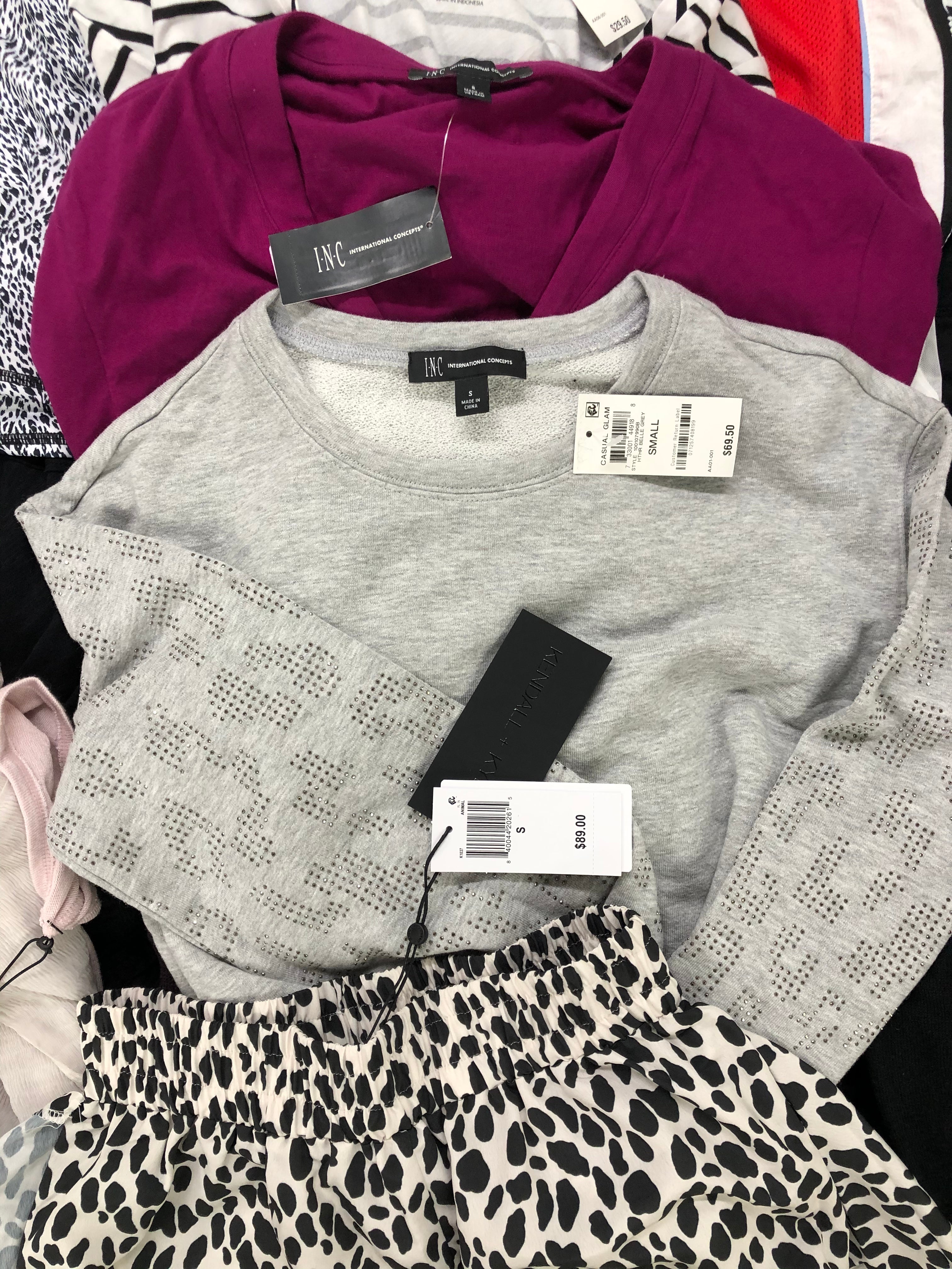 Women's Clothing Wholesale Lot CALVIN KLEIN, DKNY, Eileen Fisher, KENDALL KYLIE, Champion, Ideology and more, 25 Units, Shelf Pulls, MSRP $1,554.00