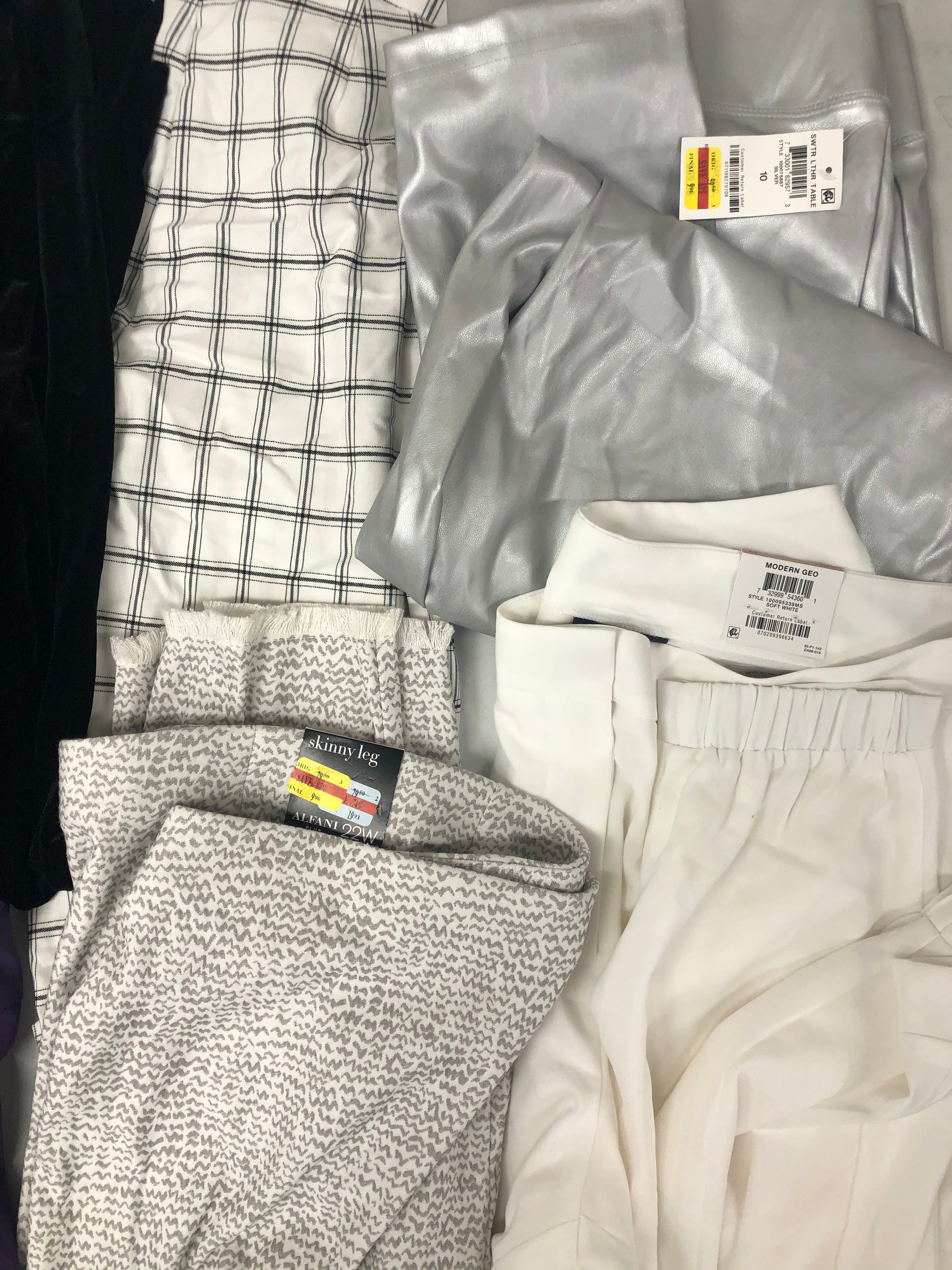 Women's Clothing Pants Wholesale Lot, Calvin Klein, Kasper, JM Collection, ALFANI and more, 11 Units, Shelf Pulls, MSRP $763.50