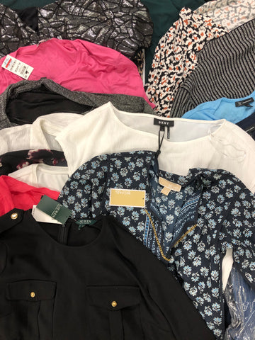 Women's Clothing Wholesale Lot LAUREN RALPH LAUREN, MICHAEL KORS, DKNY, GUESS, American Apparel, 32 DEGREES, ALFANI, IDEOLOGY and more, 23 Units, Shelf Pulls, MSRP $1,499.50