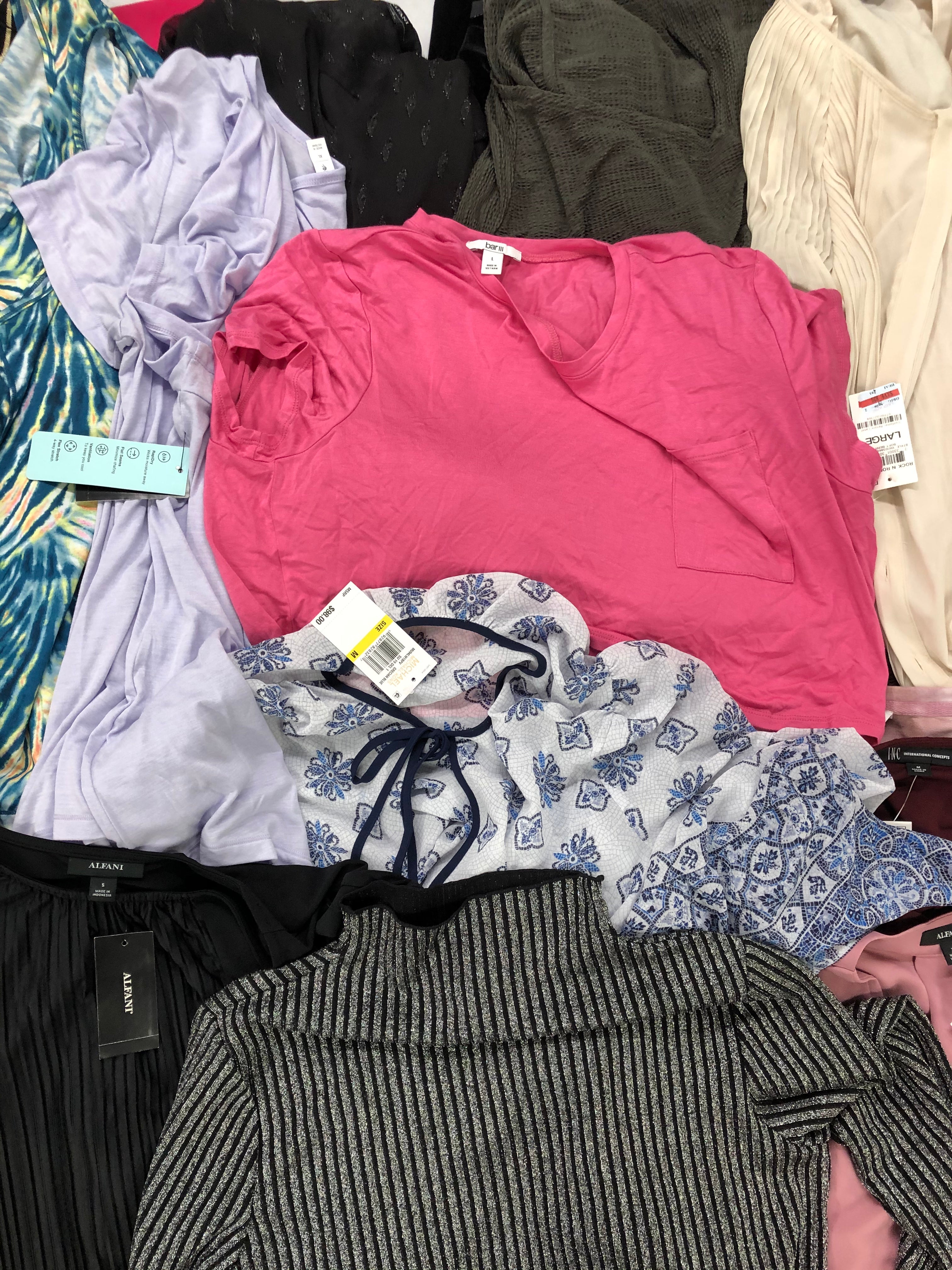 Women's Clothing Wholesale Lot CALVIN KLEIN, DKNY, Michael Kors, DKNY, Tommy Hilfiger, American Apparel, Guess, RACHEL Rachel Roy, Ideology and more, 25 Units, Shelf Pulls, MSRP $1,512.99