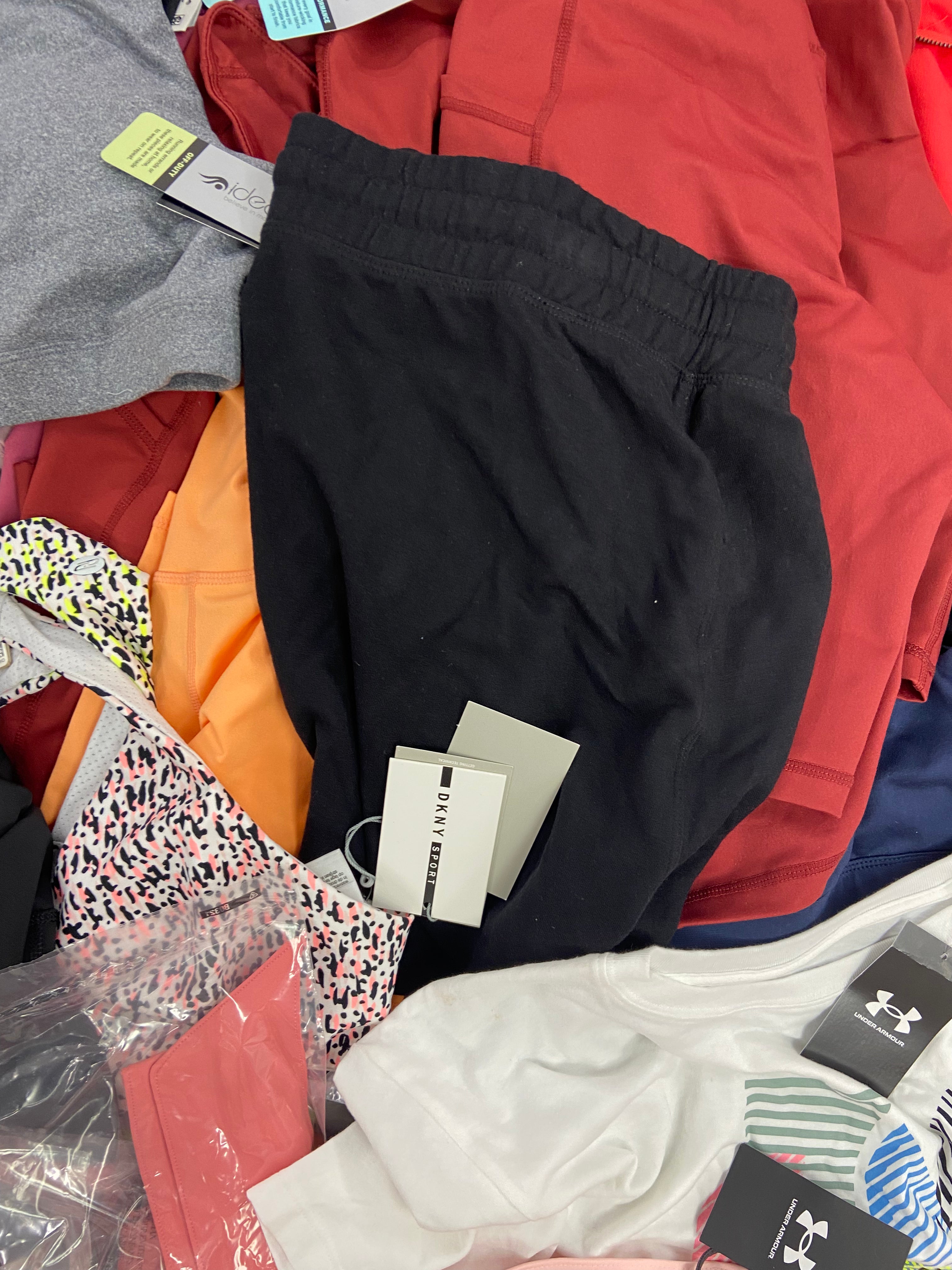 Women's Clothing Activewear Wholesale Lot, UNDER ARMOUR, ADIDAS, DKNY, CALVIN KLEIN and more, 38 items, Shelf Pulls, MSRP $1,051