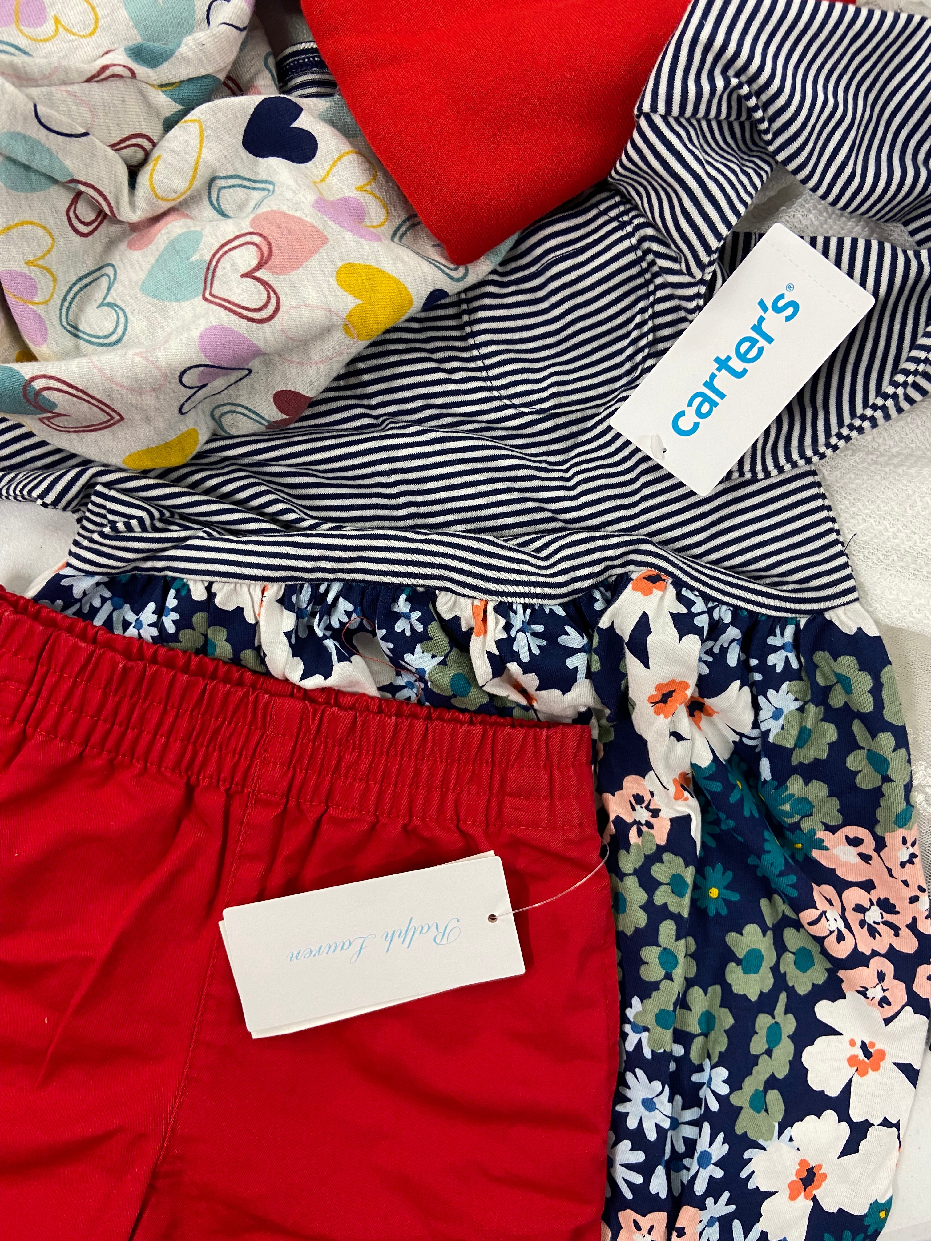 Kid's / Baby's Clothing Assorted Wholesale Lot, NIKE, POLO RALPH LAUREN, KIDS HEADQUARTERS, CARTER'S, RARE EDITIONS, CHAMPION and more, 29 items, Shelf Pulls, MSRP