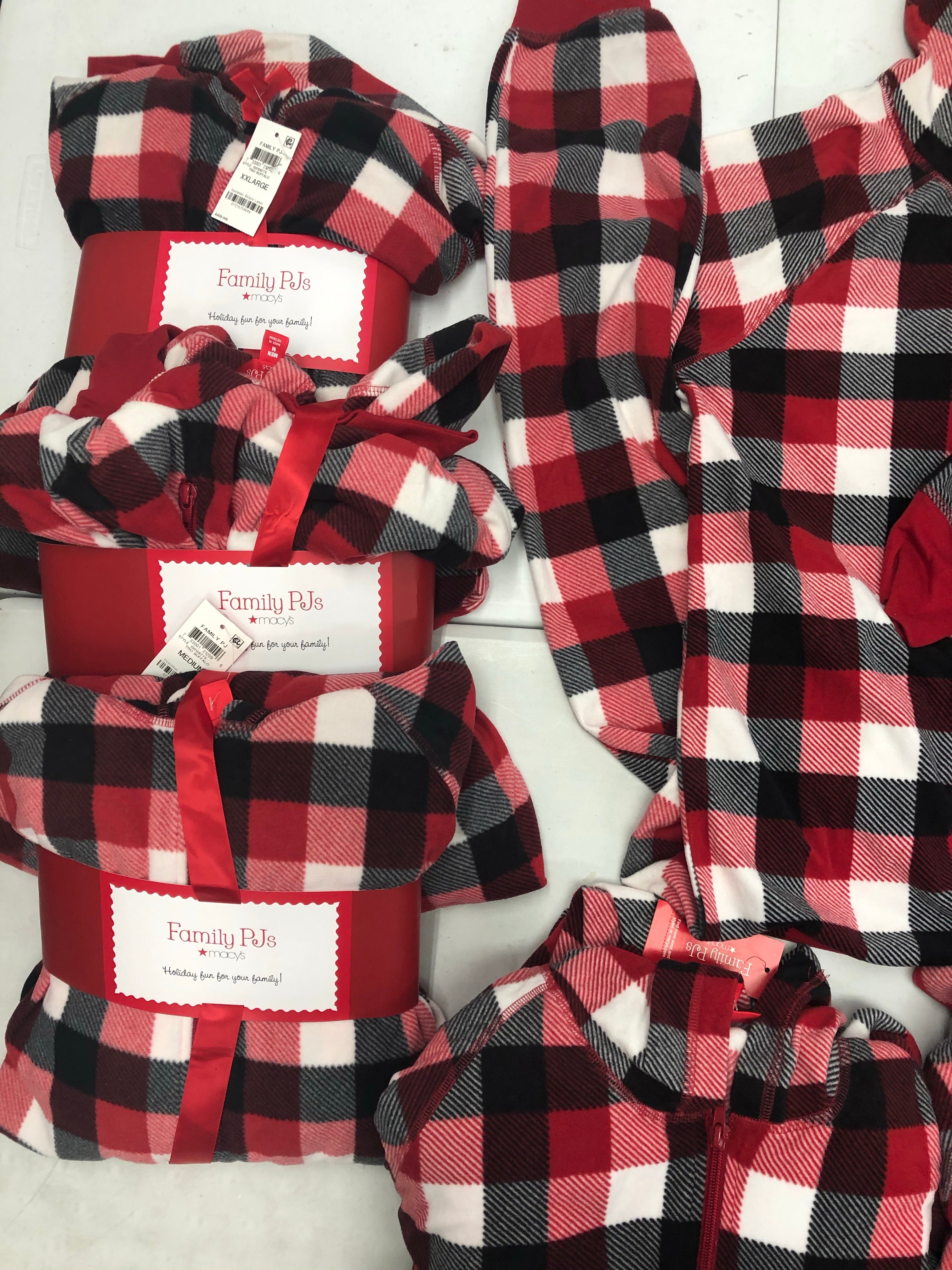 Men's Clothing Winter 1-Pc Pajama Wholesale Lot, Family Pajamas, 6 Units, Shelf Pulls, MSRP $239.94