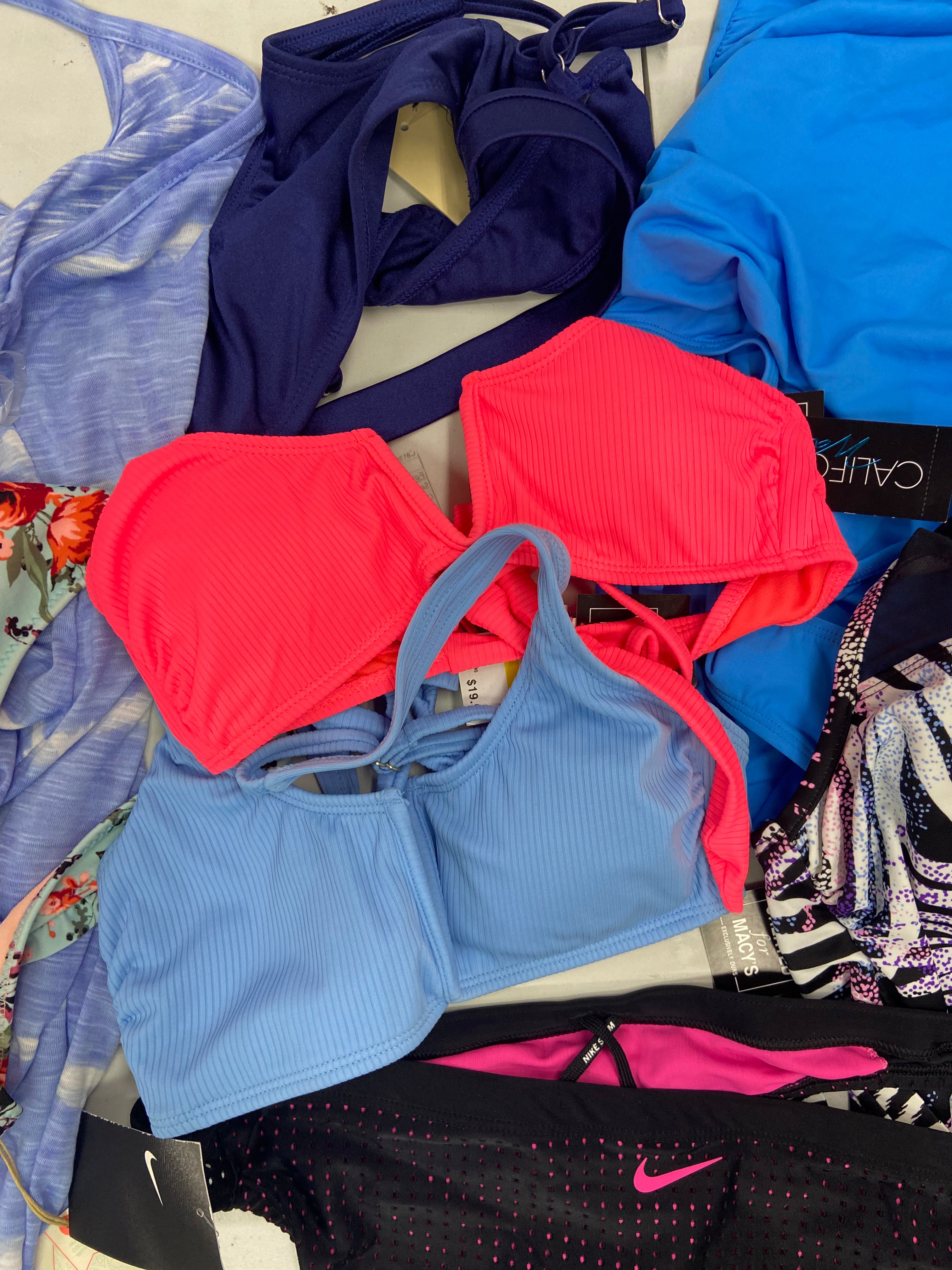 Women's Swimwear Wholesale Lot, NIKE, SWIM SOLUTIONS, MAAJI, VIVA and more, 15 items, Shelf Pulls, MSRP $928