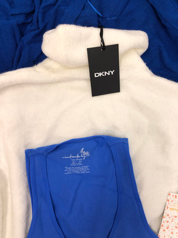 Women's Clothing Tops Wholesale Lot, DKNY, FREE PEOPLE, RAG & BONE, ALFANI and more, 14 items, Shelf Pulls, MSRP $935