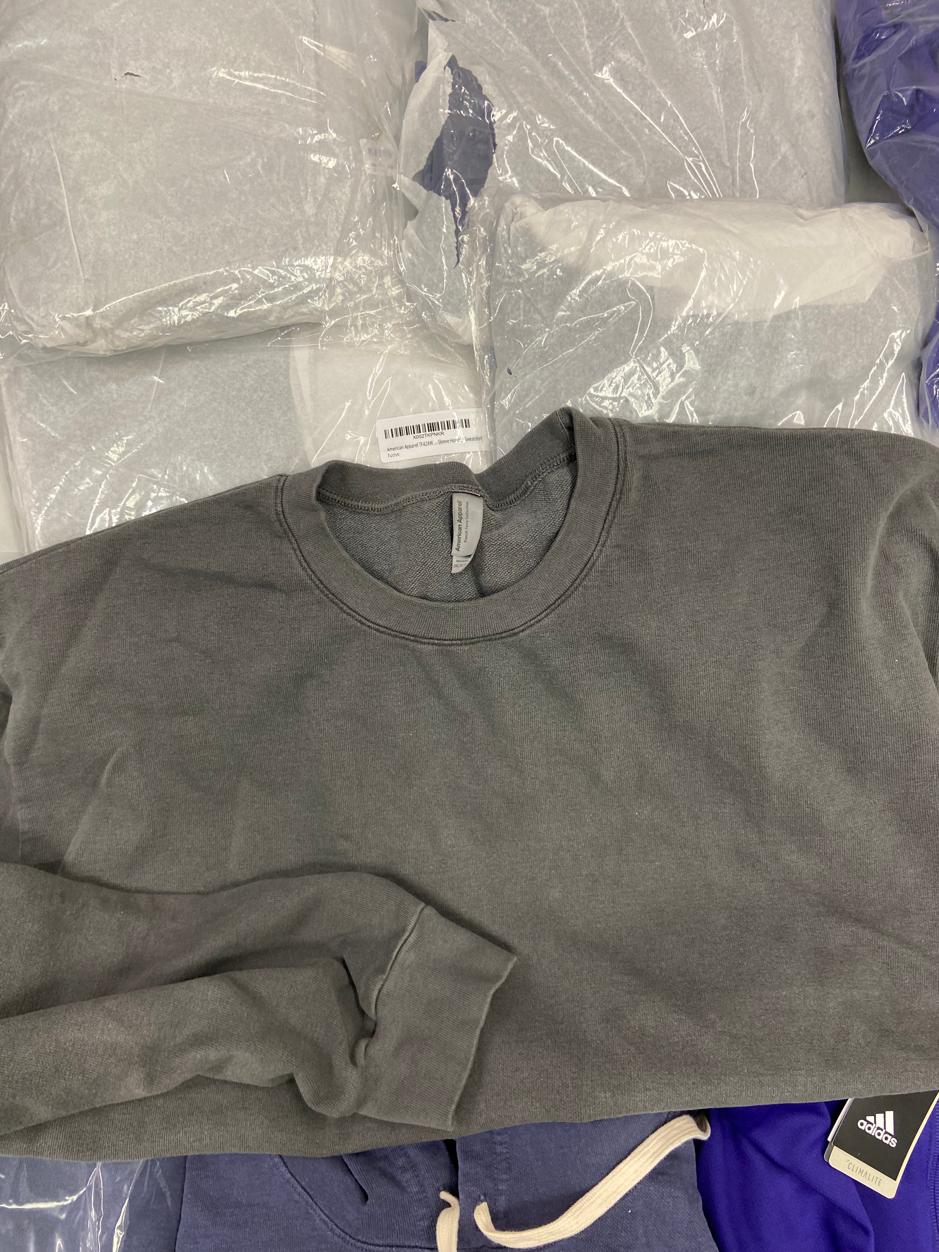 Men's Clothing Activewear Tops Wholesale Lot, ADIDAS, AMERICAN APPAREL, 11 items, Shelf Pulls, MSRP $622