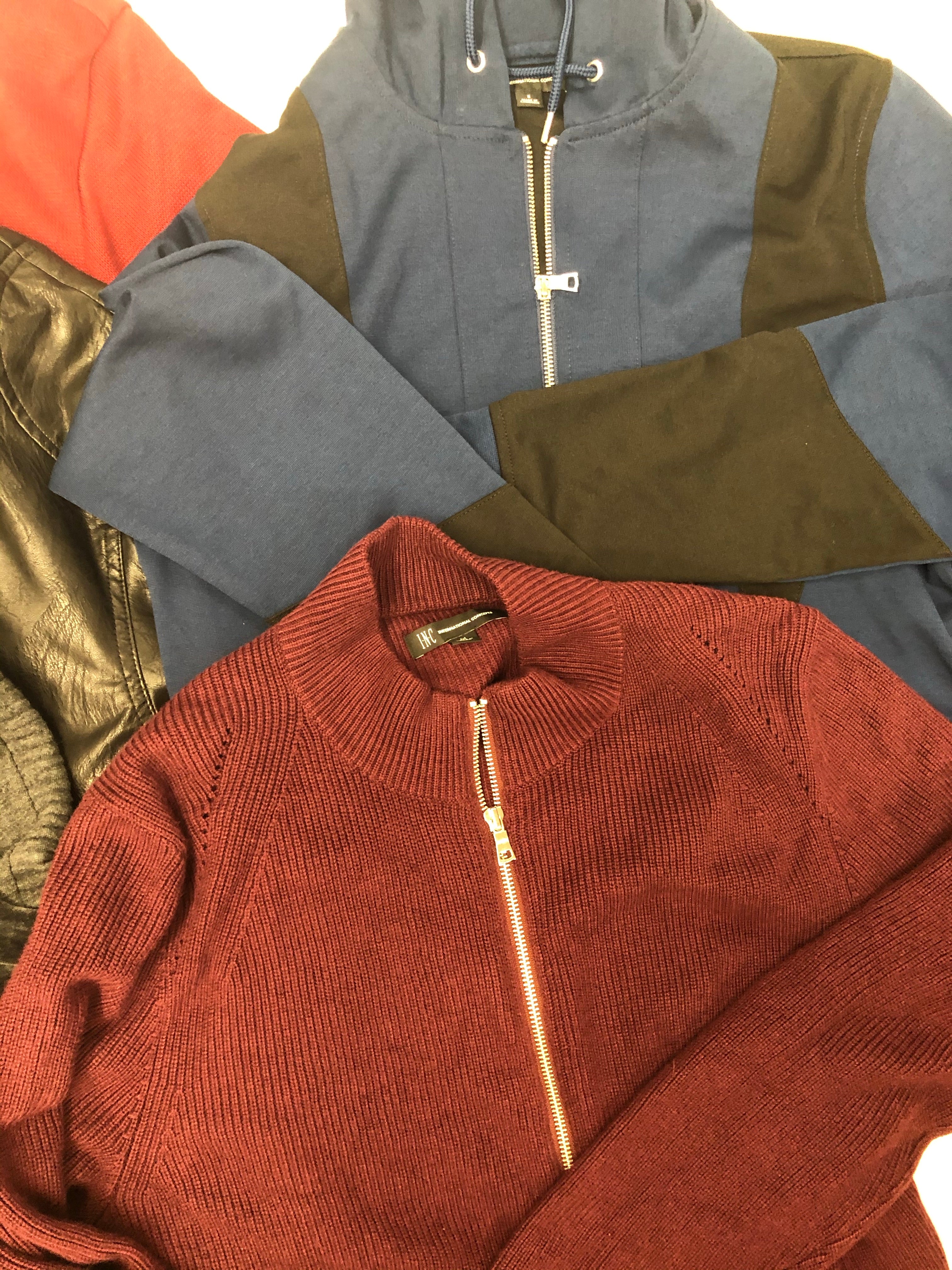 Men's Clothing Jacket Wholesale Lot, Buffalo, INC, American Apparel, 14 Units, Shelf Pulls, MSRP $1,082