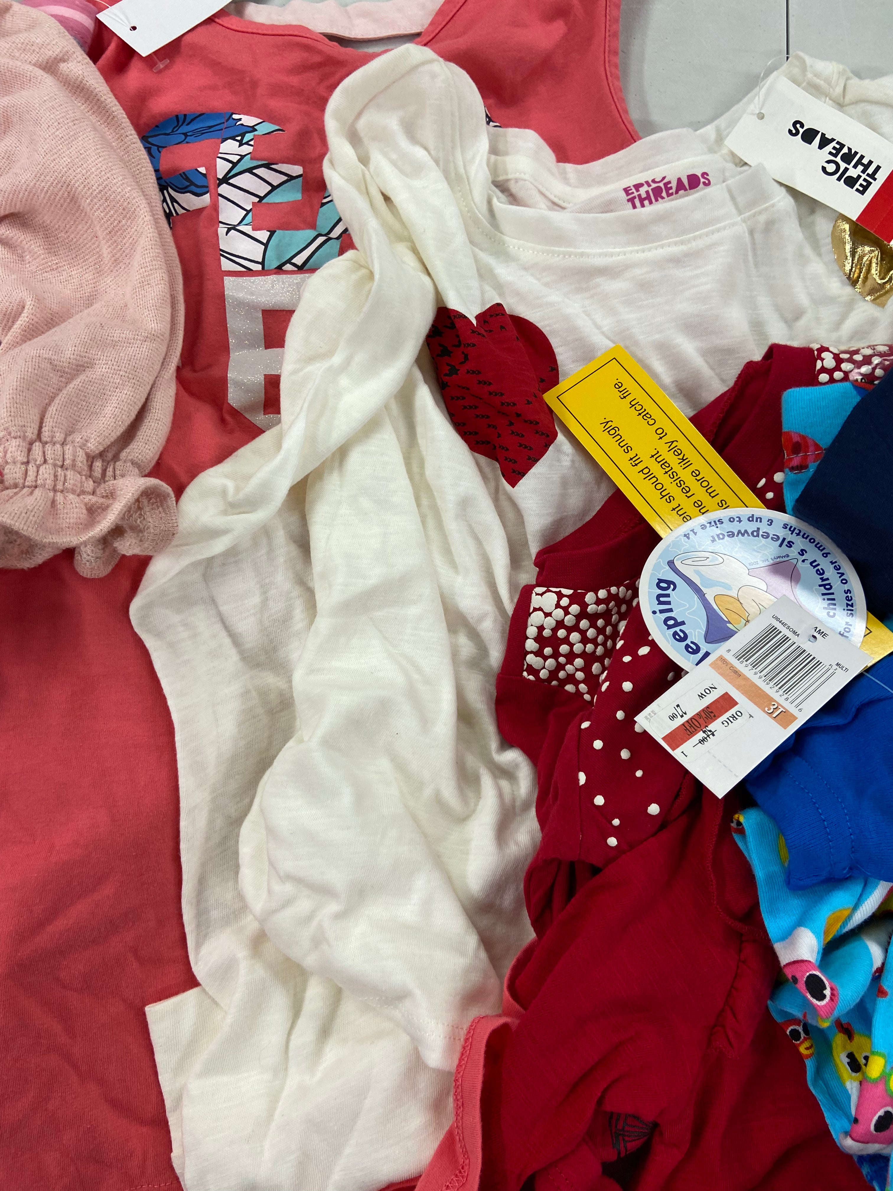 Baby's Clothing Assorted Wholesale Lot, TOMMY HILFIGER, NAUTICA, CALVIN KLEIN CHAMPION, PINKFONG, FIRST IMPRESSIONS and more, 35 items, Shelf Pulls, MSRP $598