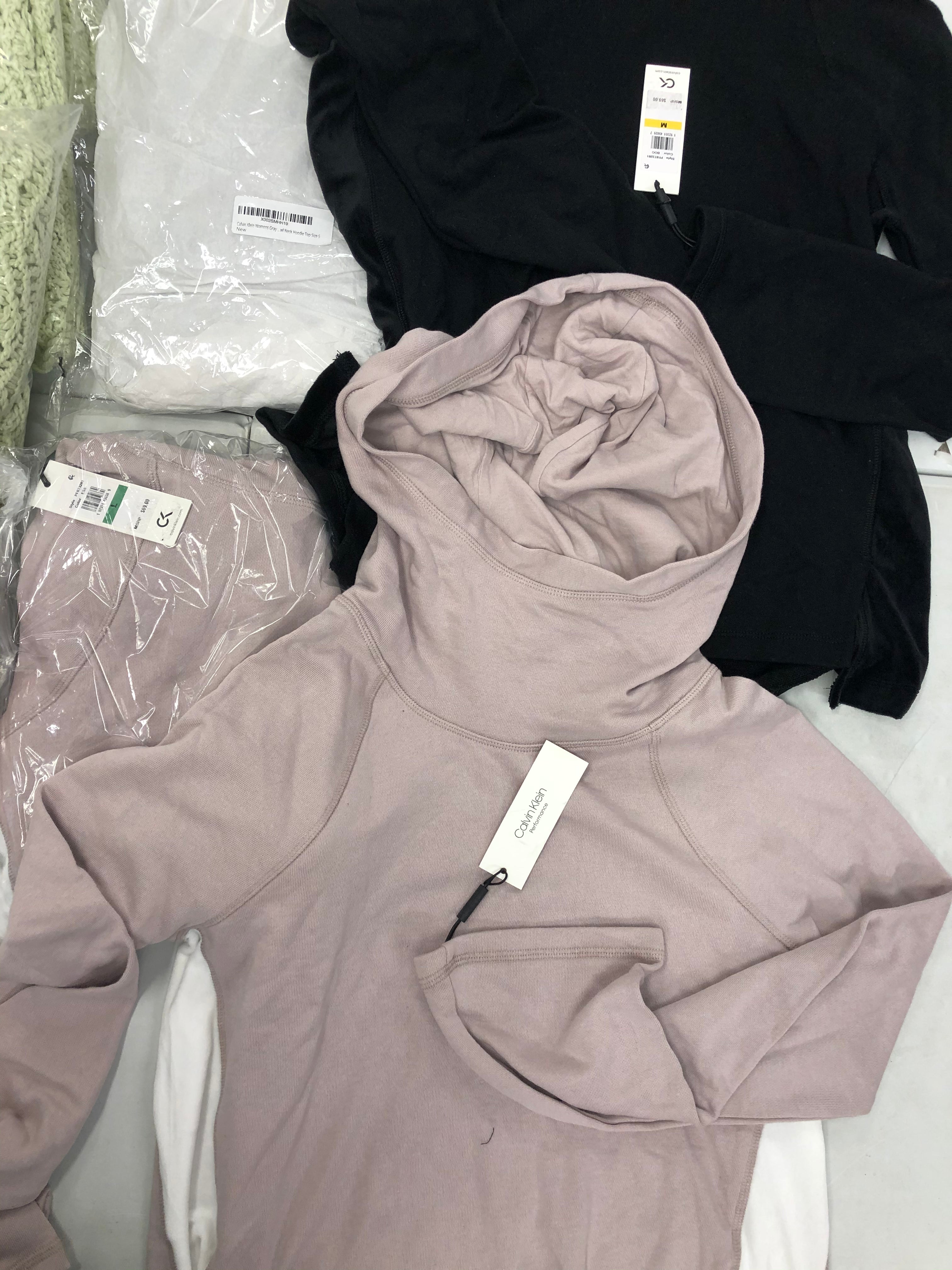 Women's Clothing Cardigans, Tops, Socks Wholesale Lot, CALVIN KLEIN, FREE PEOPLE, AMERICAN APPAREL, 13 items, Shelf Pulls, MSRP $1,168