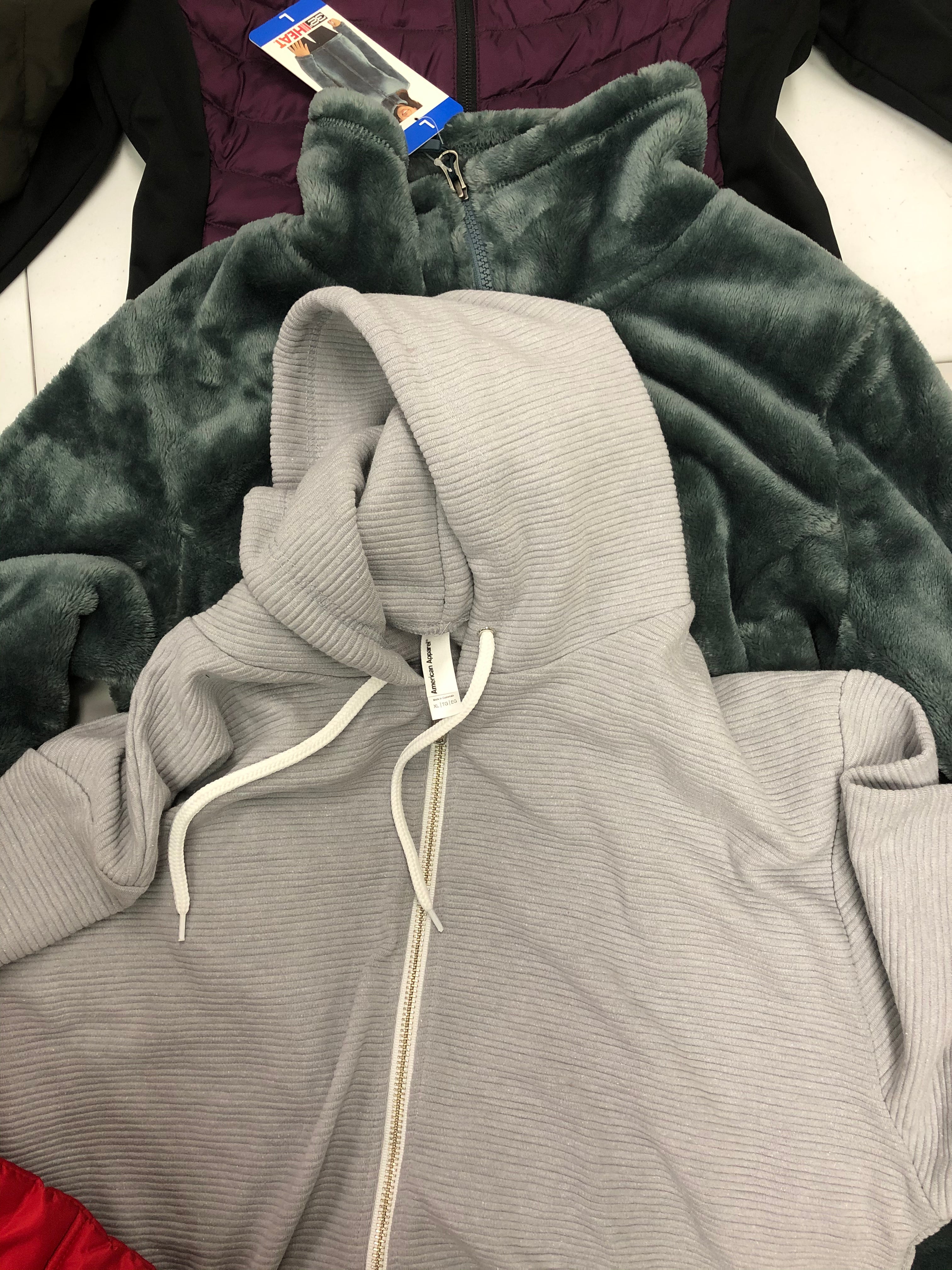 Women's Clothing Jackets Wholesale Lot, NAUTICA, MONDETTA, 32 DEGREES, AMERICAN APPAREL and more, 8 items, Shelf Pulls, MSRP $645