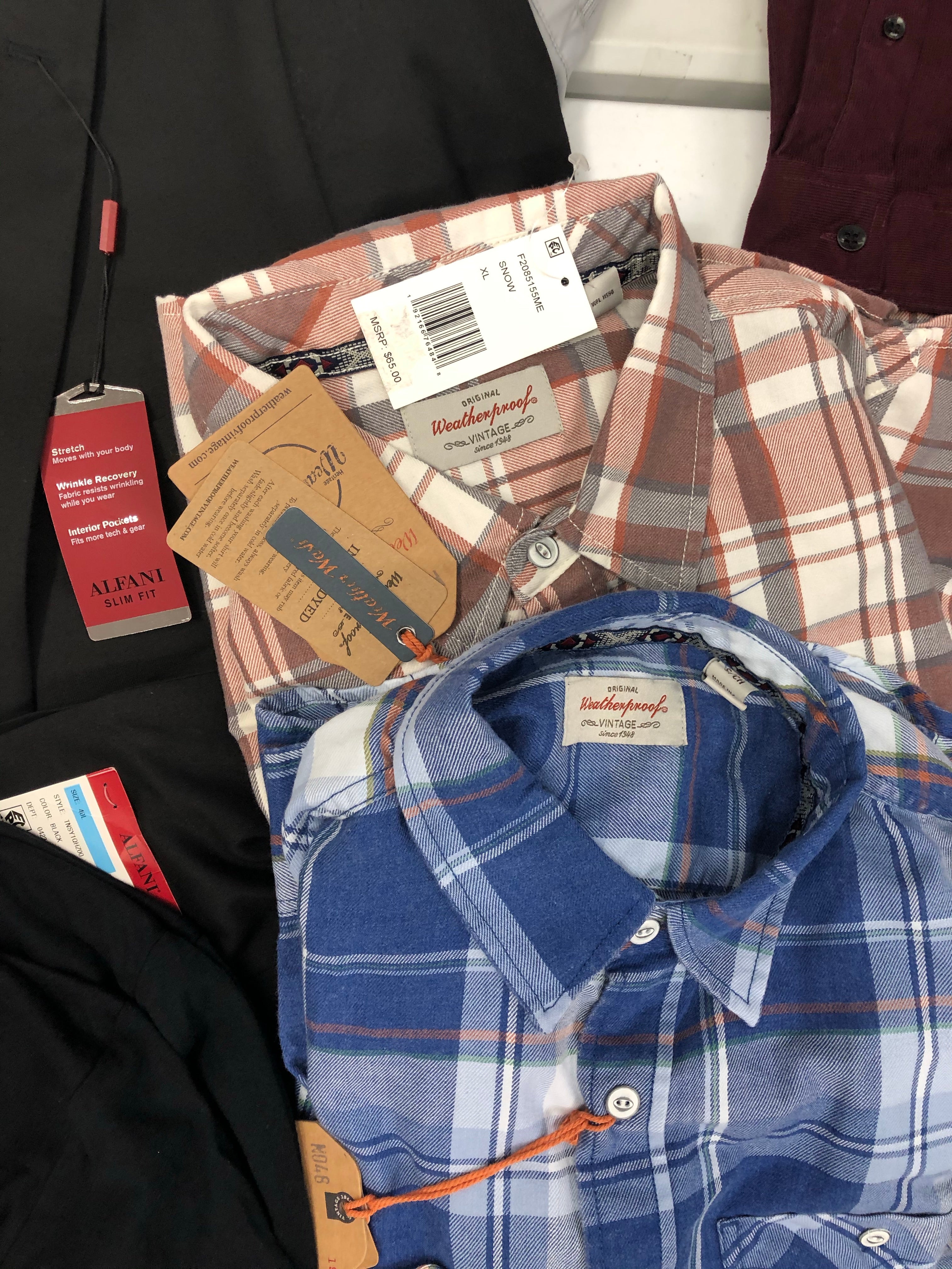 Men's Clothing Wholesale Lot, Nike, Callaway, Weatherproof, Penfield, American Apparel and more, 16 Units, Shelf Pulls, MSRP $1,145.99