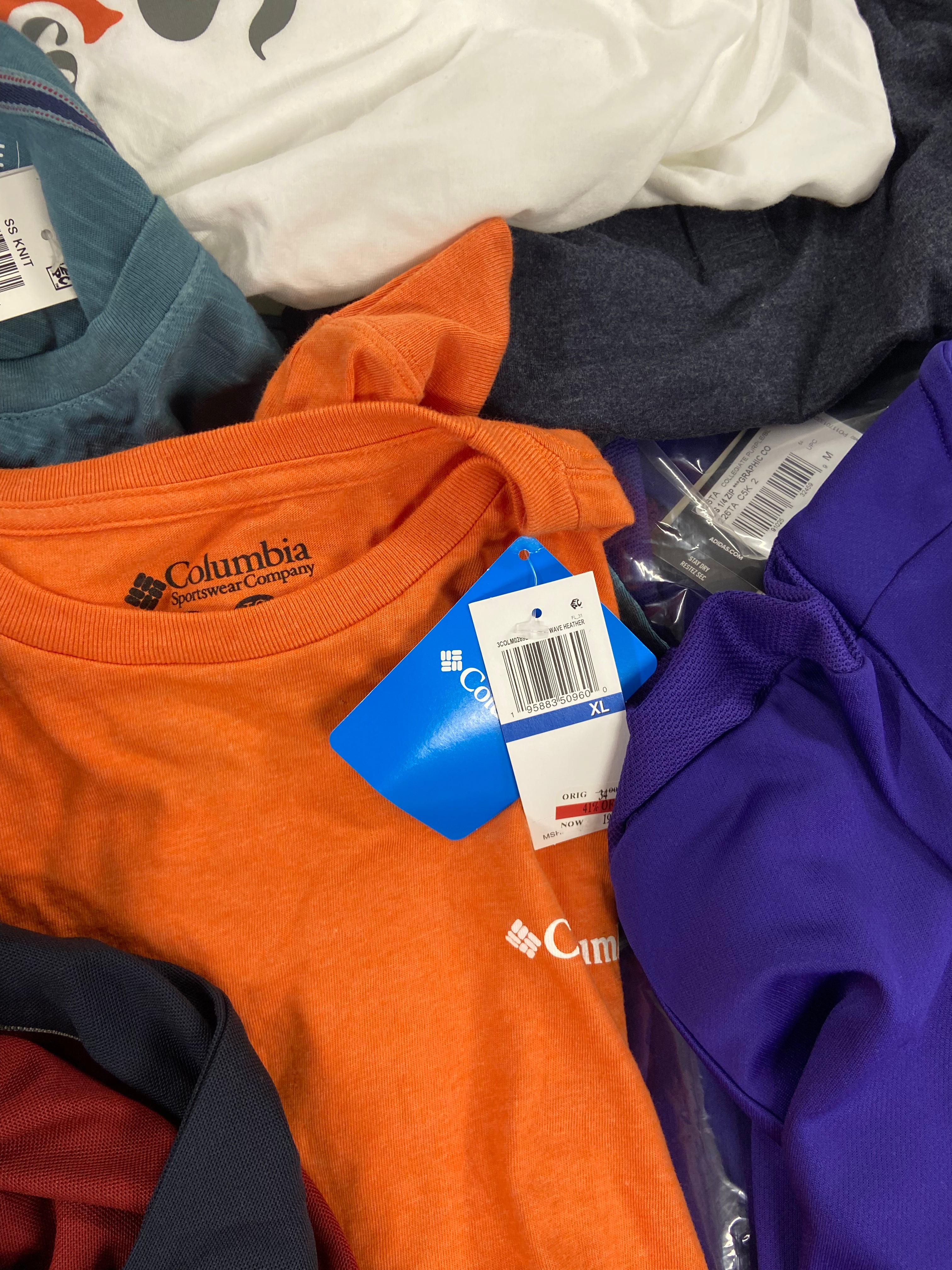 Men's Clothing T-Shirts Wholesale Lot, POLO RALPH LAUREN, ADIDAS, NAUTICA, DOCKERS, TASSO ELBA, CHAMPION and more, 23 items, Shelf Pulls, MSRP $897