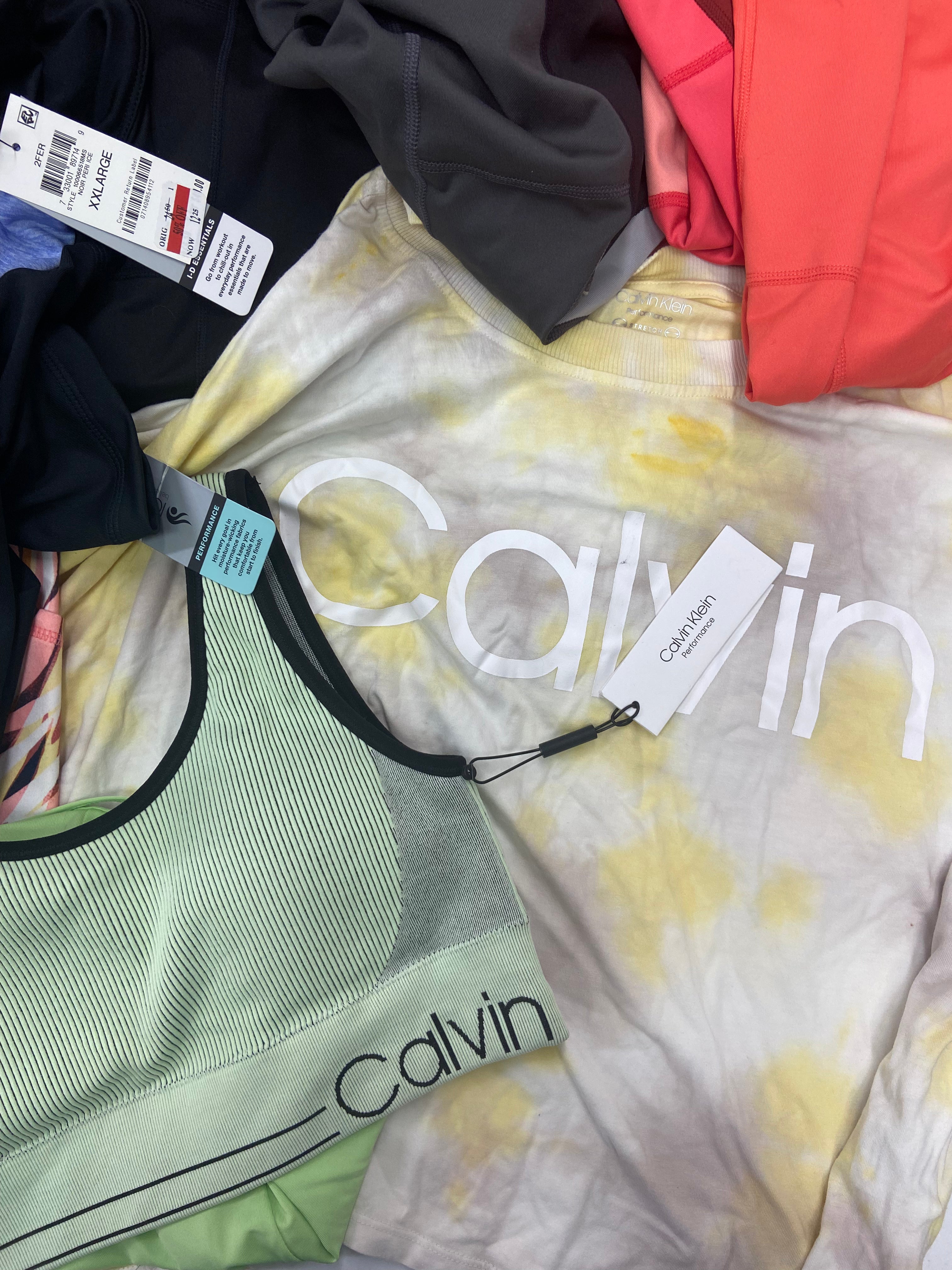 Women's Clothing Activewear Wholesale Lot, ADIDAS, CALVIN KLEIN, IDEOLOGY, 18 items, Shelf Pulls, MSRP $612