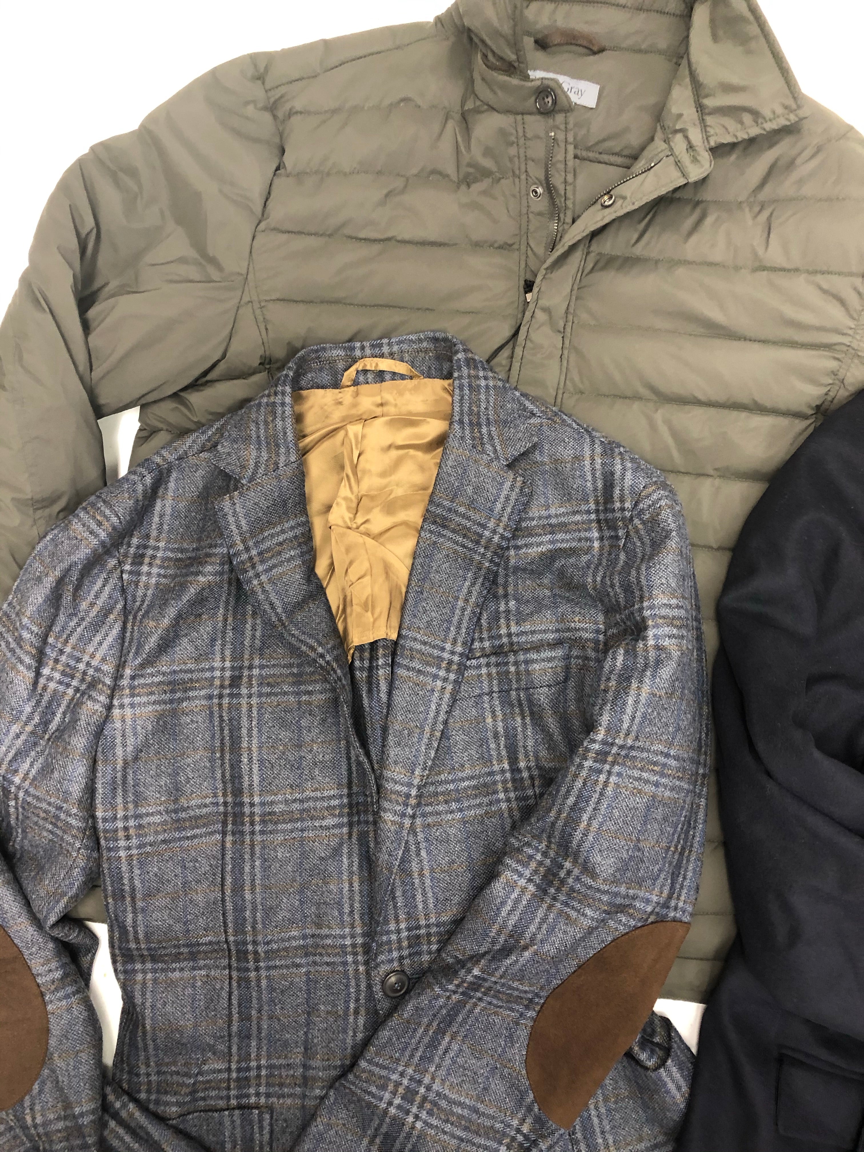 Men's Clothing OUTERWEAR/JACKETS Wholesale Lot, DYLAN GRAY, 3 Units, Shelf Pulls, MSRP $1,594