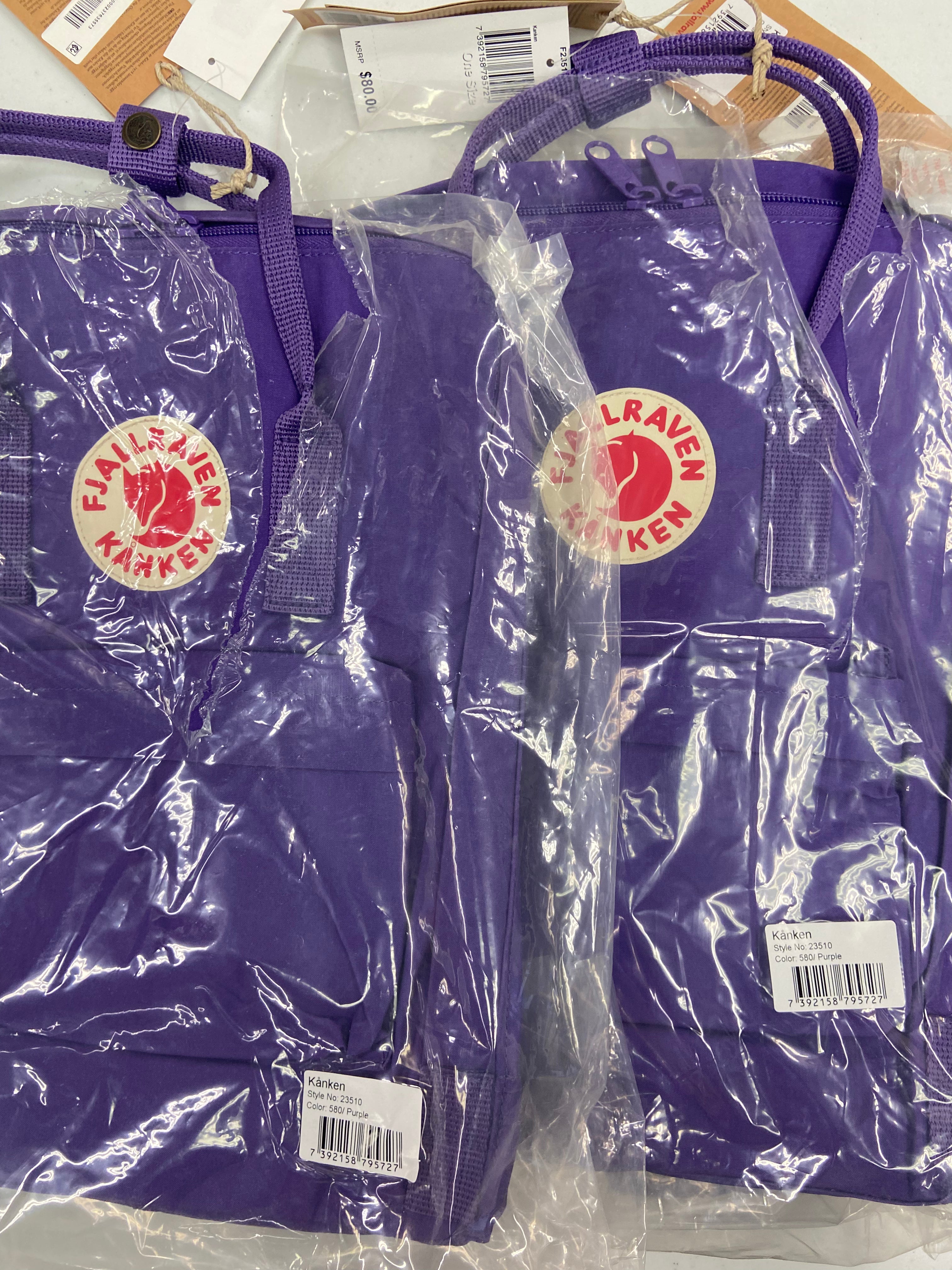 Women's Backpack Wholesale Lot, FJALLRAVEN, 5 items, New, MSRP $400
