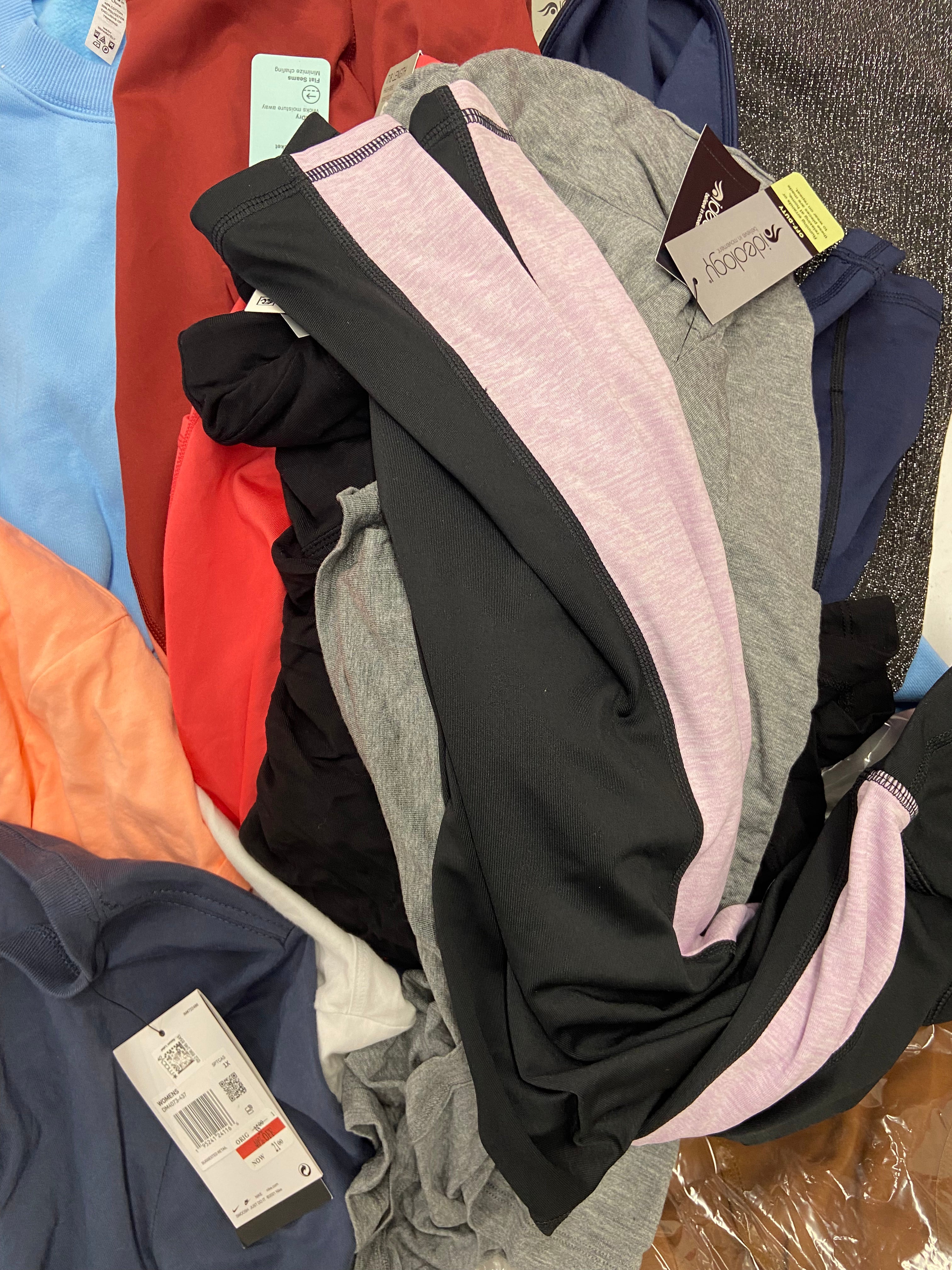 Women's Clothing Activewear & Others Wholesale Lot, ADIDAS, ALFANI, AMERICAN APPAREL, DKNY, CALVIN KLEIN  and more, 32 items, Shelf Pulls, MSRP $904