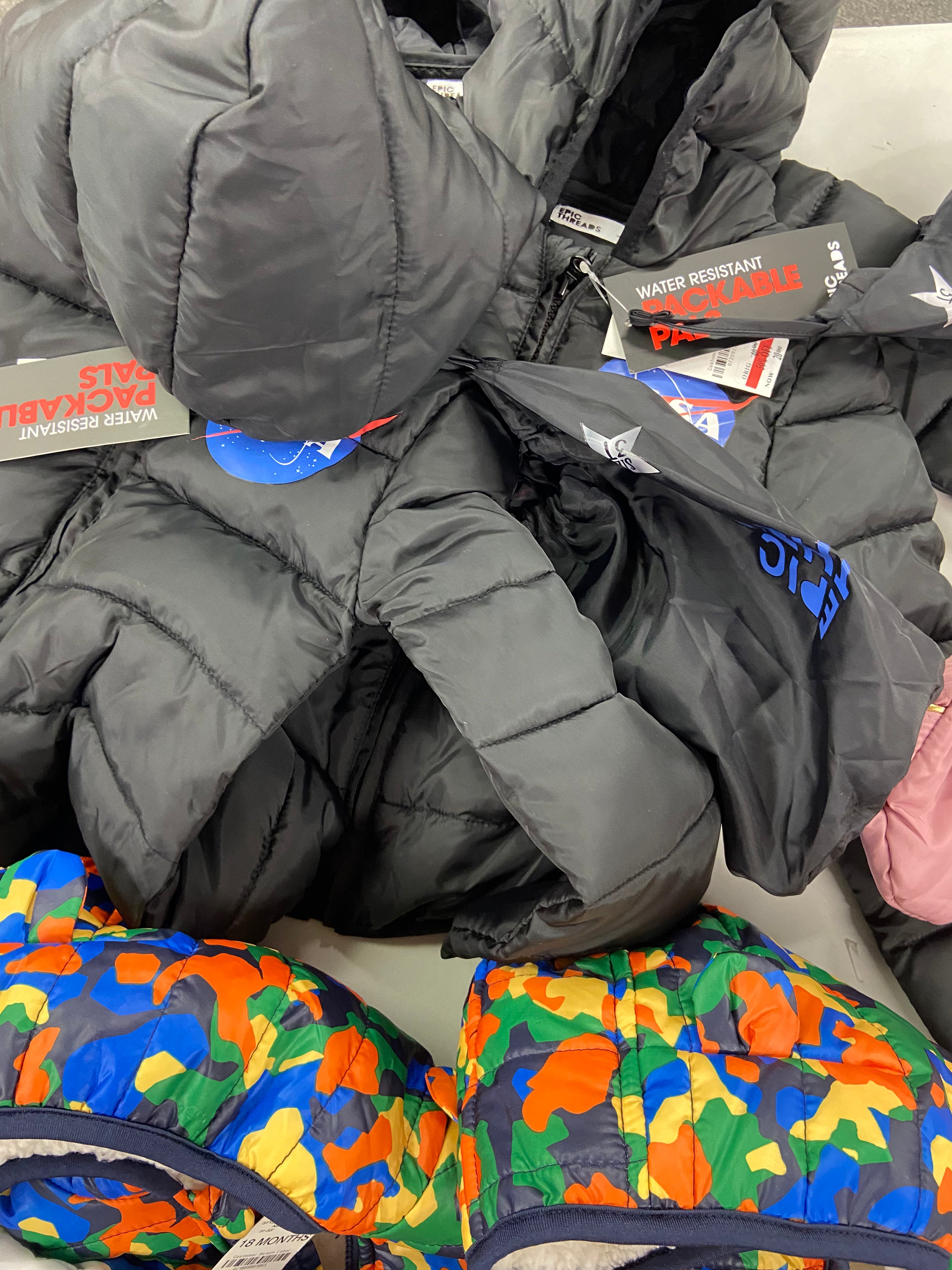 Kid's Clothing Winter Jackets & Others Wholesale Lot, TIMBERLAND, CALVIN KLEIN, EPIC THREADS, FIRST IMPRESSIONS, 11 items, Shelf Pulls, MSRP $576