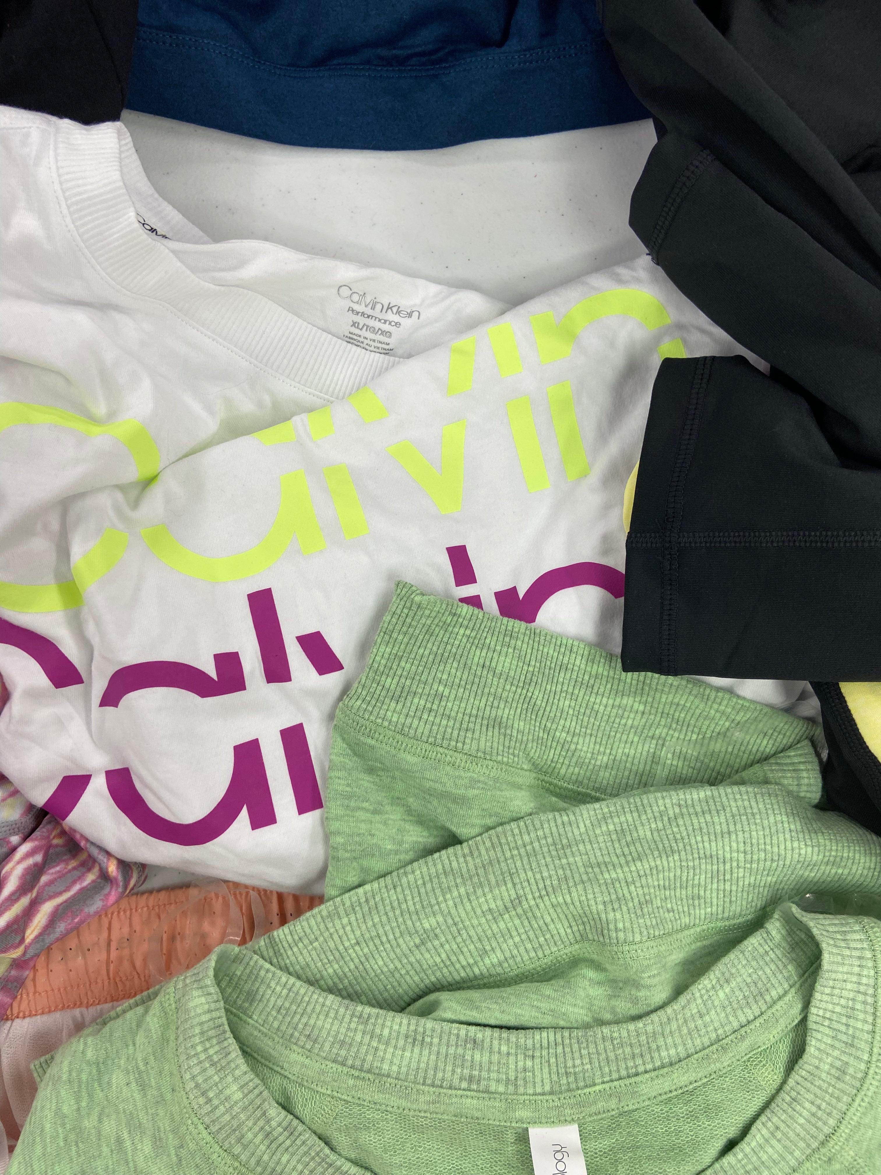 Women's Clothing Activewear Wholesale Lot, UNDER ARMOUR, ADIDAS, CALVIN KLEIN, DKNY, COLUMBIA and more, 19 items, Shelf Pulls, MSRP $652
