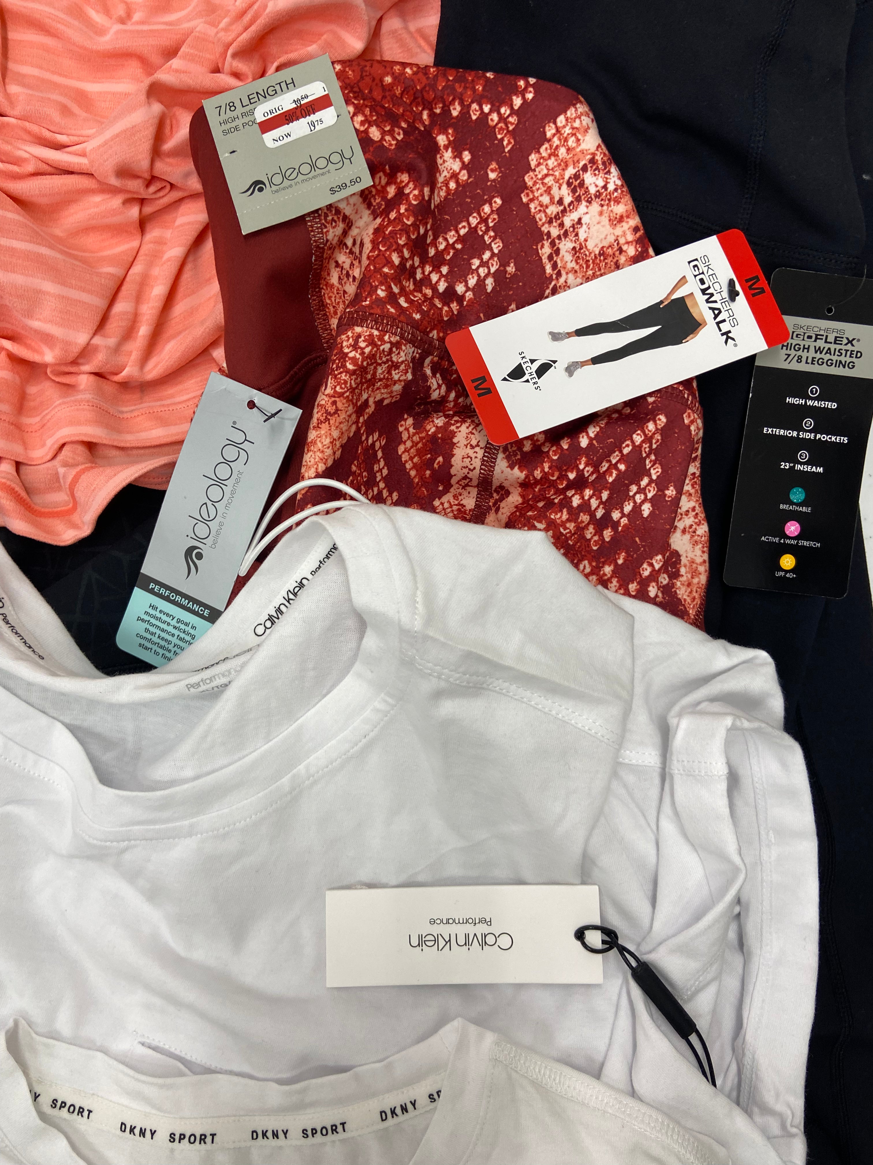 Women's Clothing Activewear Wholesale Lot, TOMMY HILFIGER, UNDER ARMOUR, DKNY, PUMA, CALVIN KLEIN, SKECHERS, SPYDER and more, 20 items, Shelf Pulls, MSRP $775