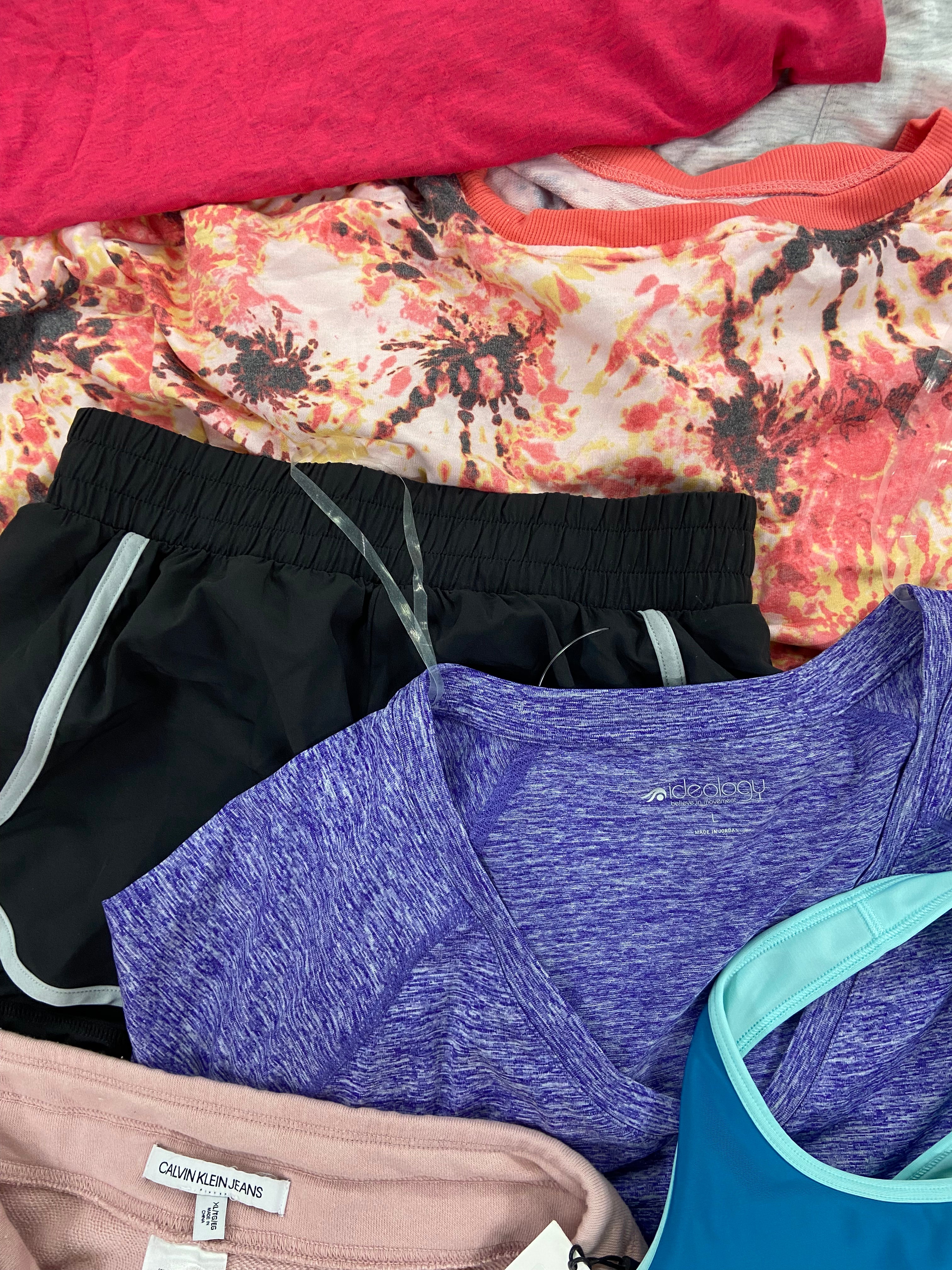 Women's Clothing Activewear Wholesale Lot, DKNY, NIKE, CALVIN KLEIN, ADIDAS, UNDER ARMOUR, IDEOLOGY and more, 18 items, Shelf Pulls, MSRP $631