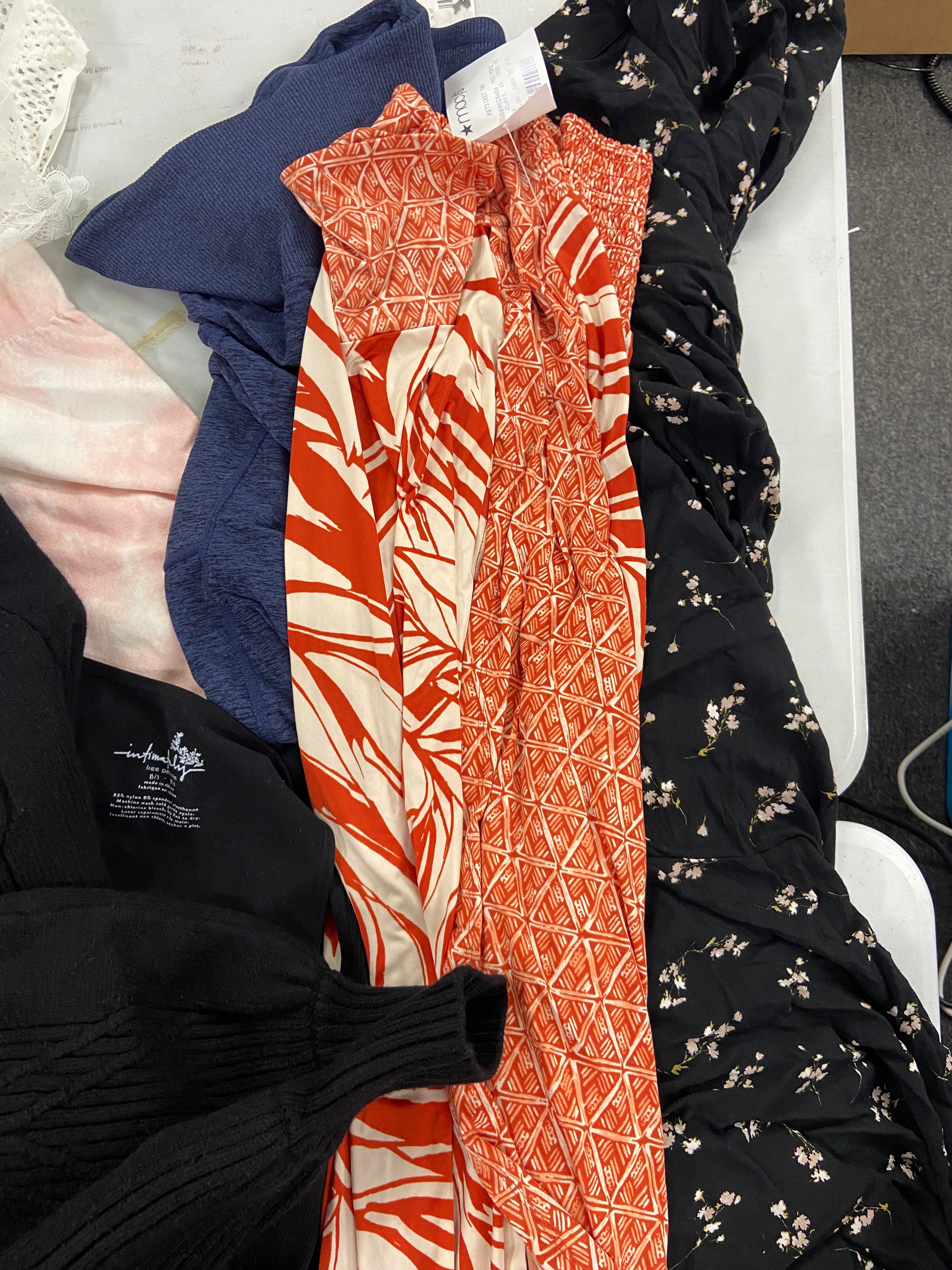 Women's Clothing Assorted Wholesale Lot, THEORY, SPLENDID, SANCTUARY, CALVIN KLEIN, FREE PEOPLE, JOCKEY and more, 18 items, Shelf Pulls, MSRP $1,446
