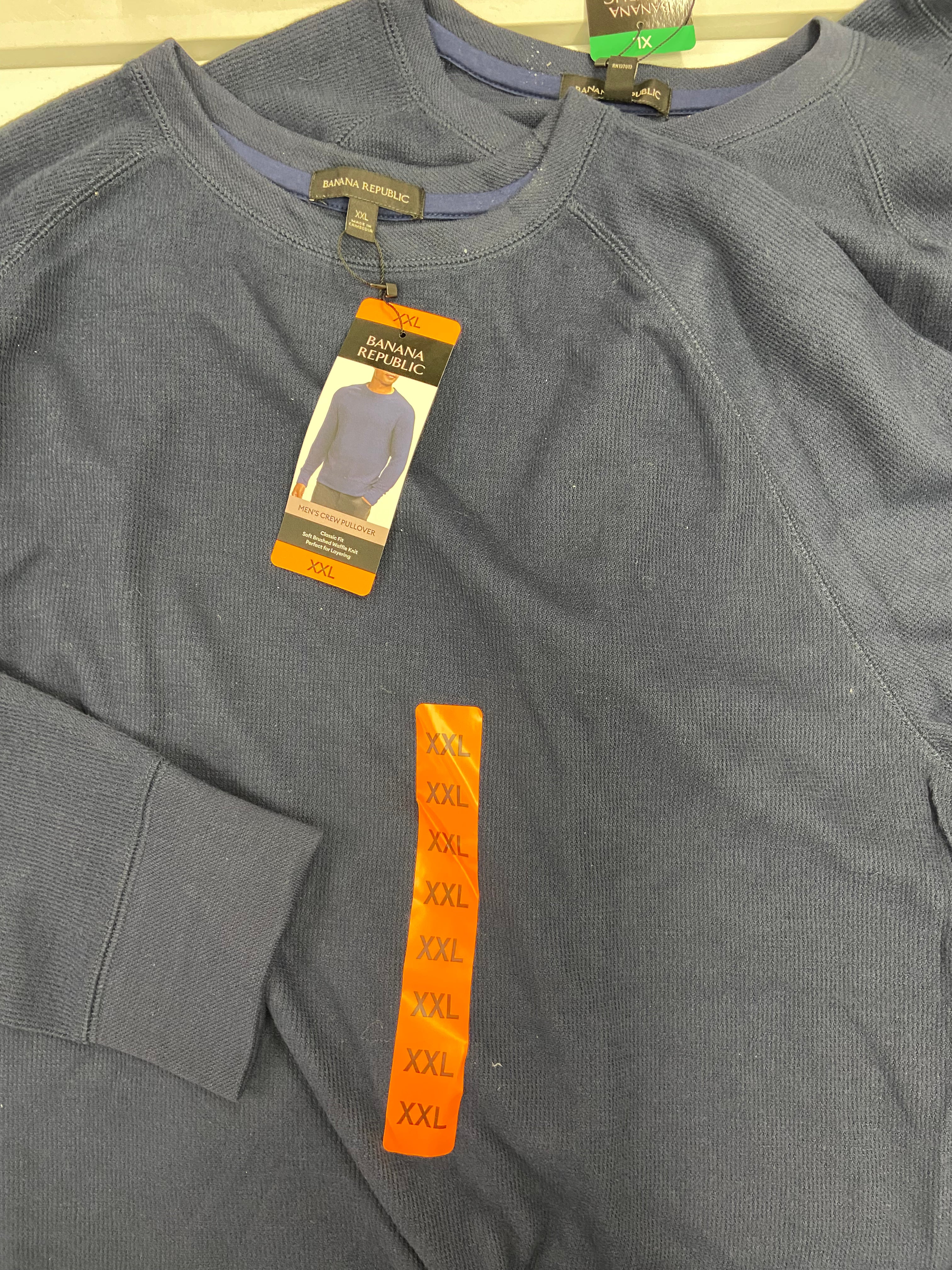 Men's Clothing Sweaters, Casual Shirts, Wholesale Lot, BANANA REPUBLIC, ADIDAS and more, 7 items, Shelf Pulls, MSRP $450