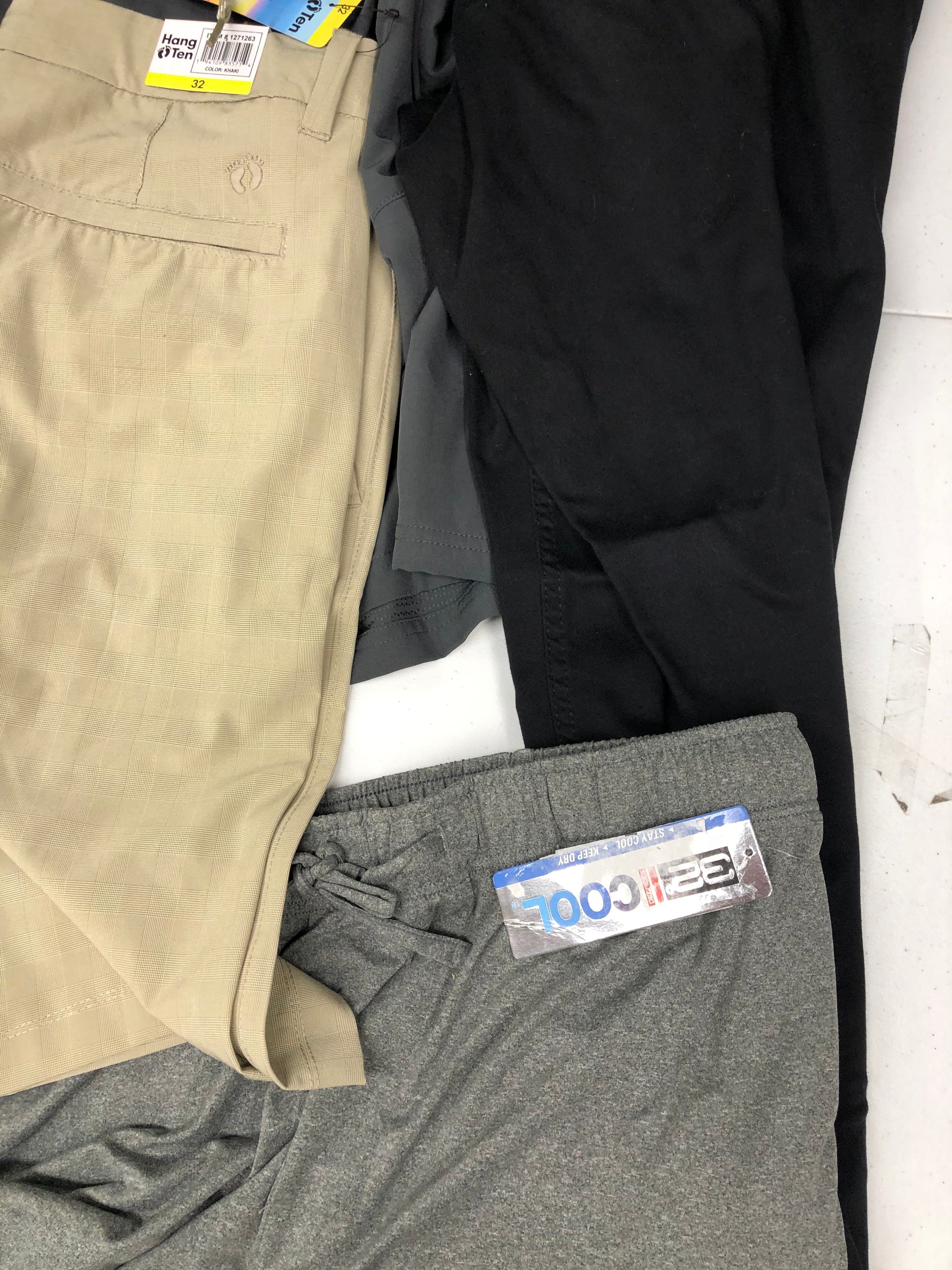 Men's Clothing Shorts and Other Bottom Wholesale Lot, IZOD, GERRY, MICROS, HANG TEN and more, 7 items, Shelf Pulls, MSRP $260