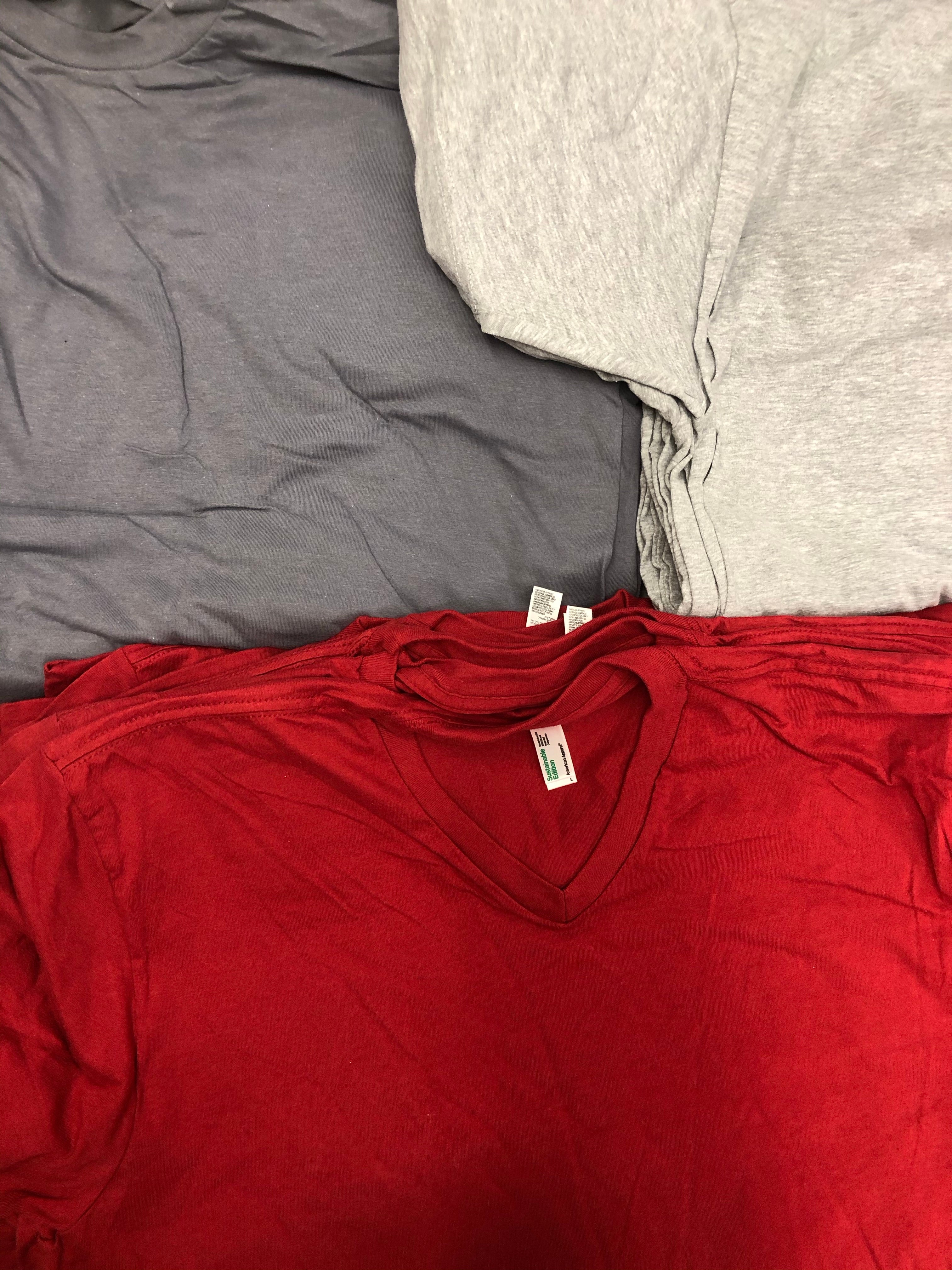 Men's Clothing Tops Short Sleeves Wholesale Lot, AMERICAN APPAREL ONLY, 42 Items, Shelf Pulls, MSRP $672