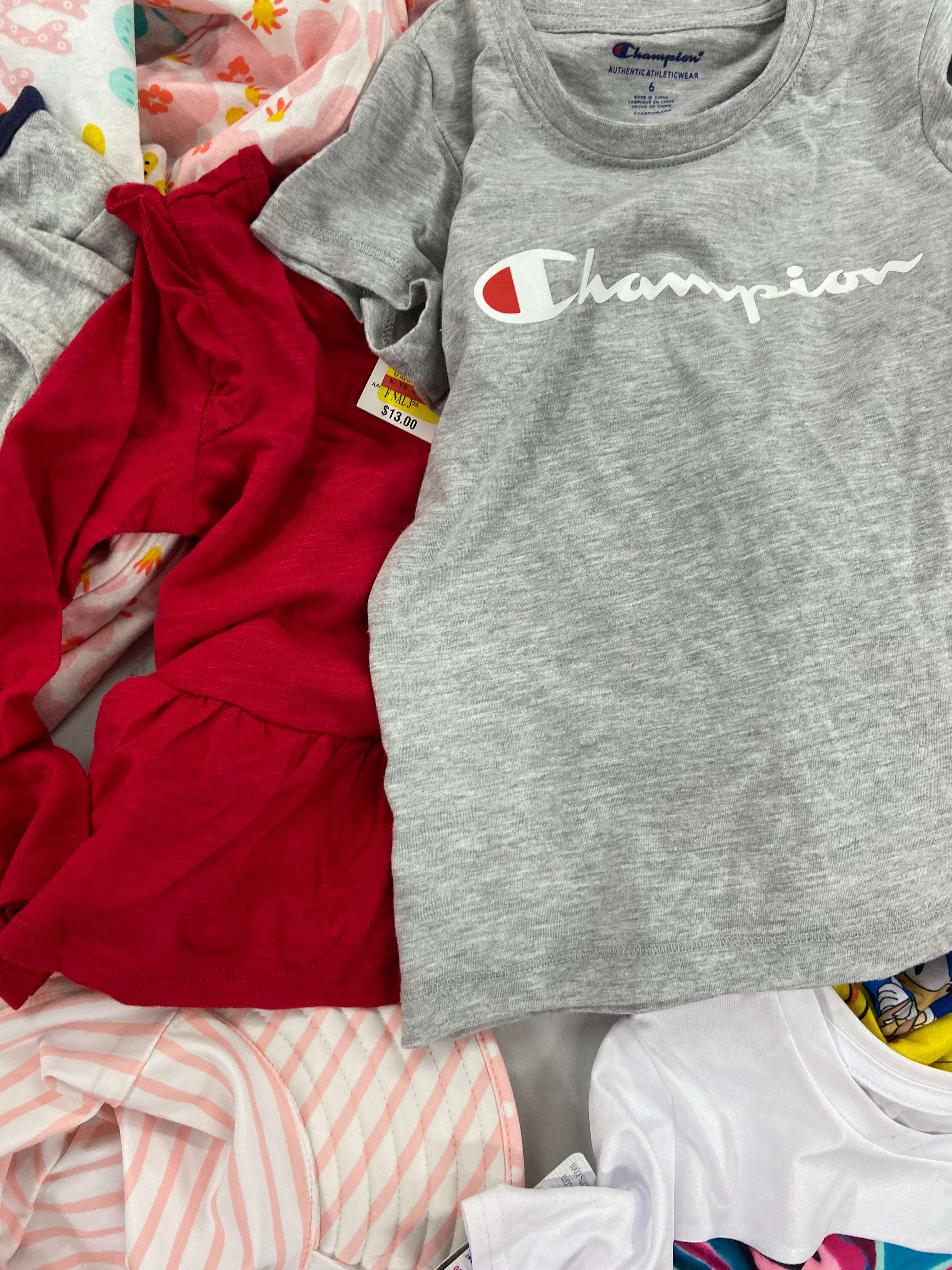 Kid's Clothing Wholesale Lot, NIKE, NAUTICA, SONIC, RARE EDITIONS, TOMMY HILFIGER, CALVIN KLEIN, CHAMPION, MAX & OLIVIA and more, 45 items, Shelf Pulls, MSRP $710