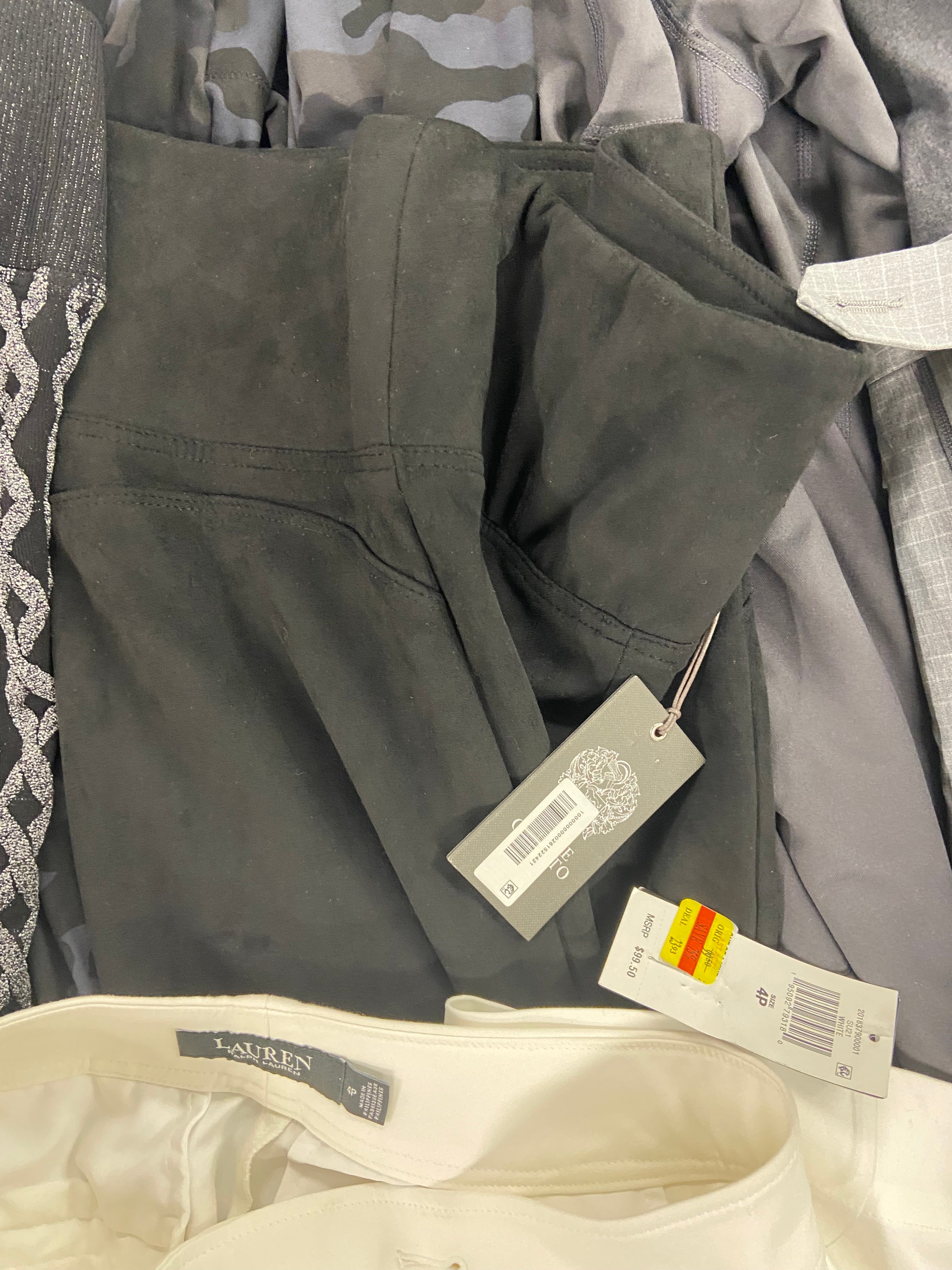 Women's Clothing Bottoms Wholesale Lot, RALPH LAUREN, VINCE CAMUTO, AVOCADO and more, 9 items, Shelf Pulls, MSRP $606