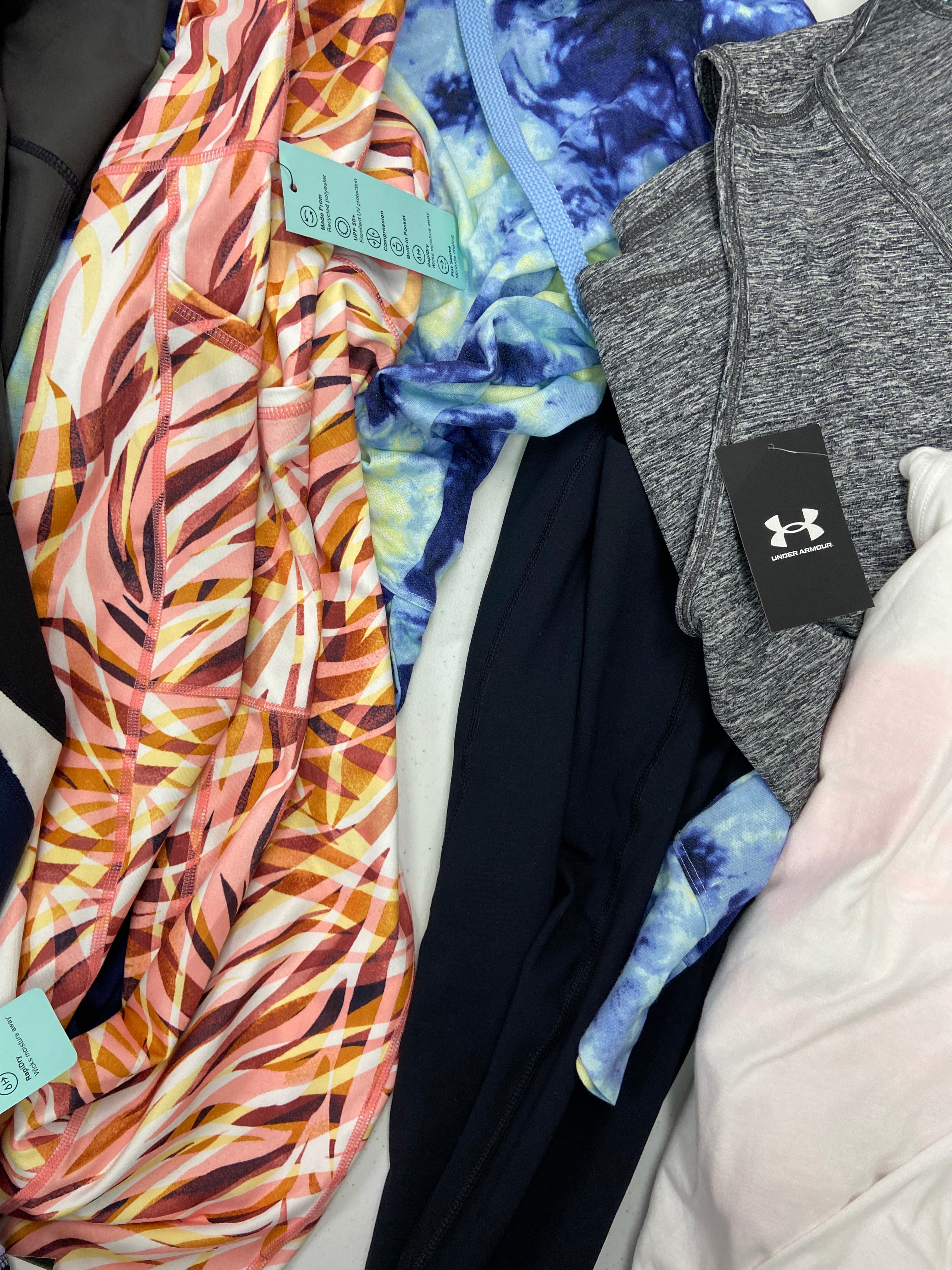 Women's Clothing Activewear Wholesale Lot, UNDER ARMOUR, CALVIN KLEIN, SPYDER, CHAMPION, IDEOLOGY and more, 23 items, Shelf Pulls, MSRP $796