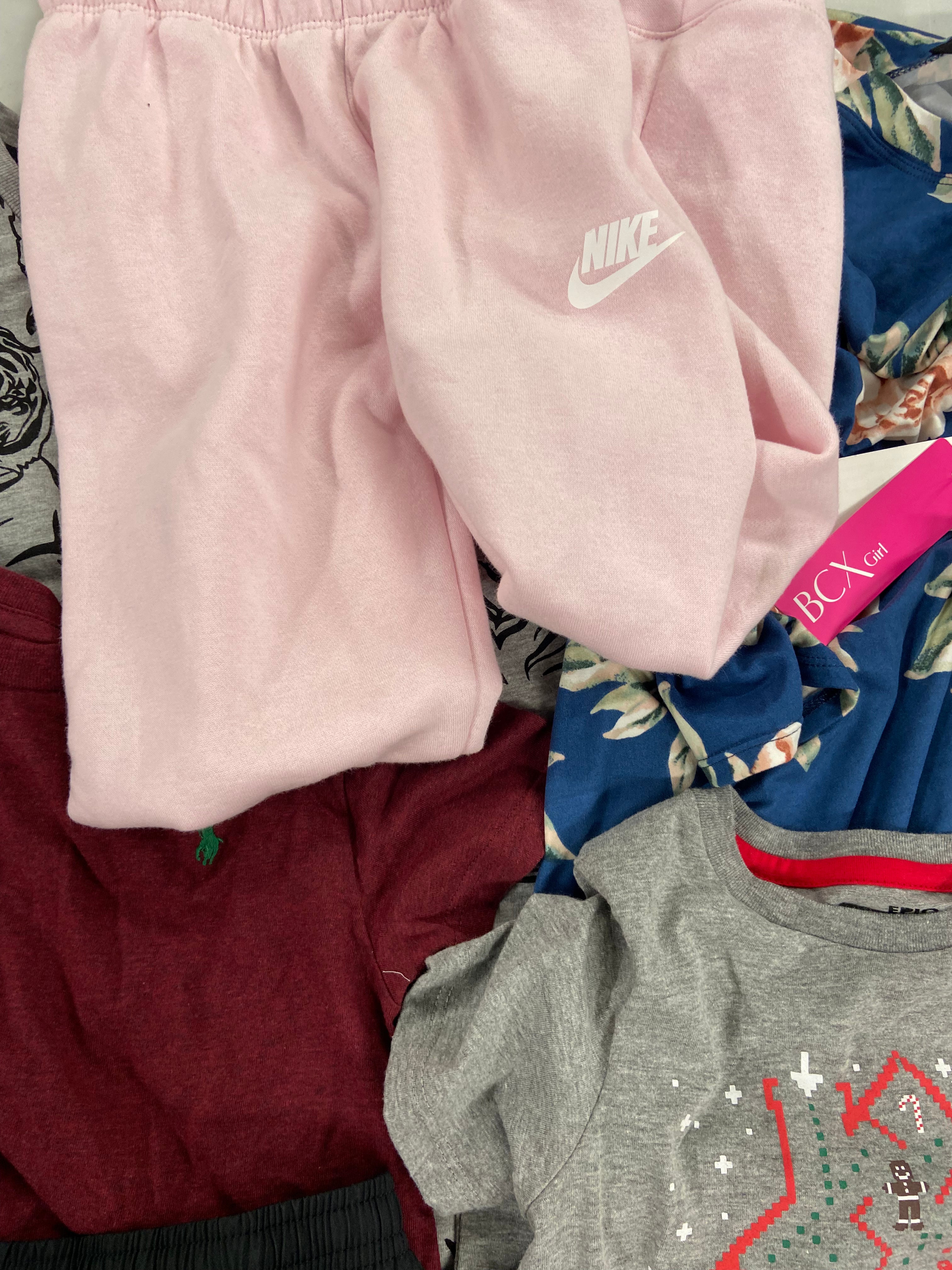 Kid's Clothing Assorted Wholesale Lot, NIKE, LEVI'S, ADIDAS, POLO RALPH LAUREN, RARE EDITIONS, DISNEY, UNDER ARMOUR and more, 19 items, Shelf Pulls, MSRP $562