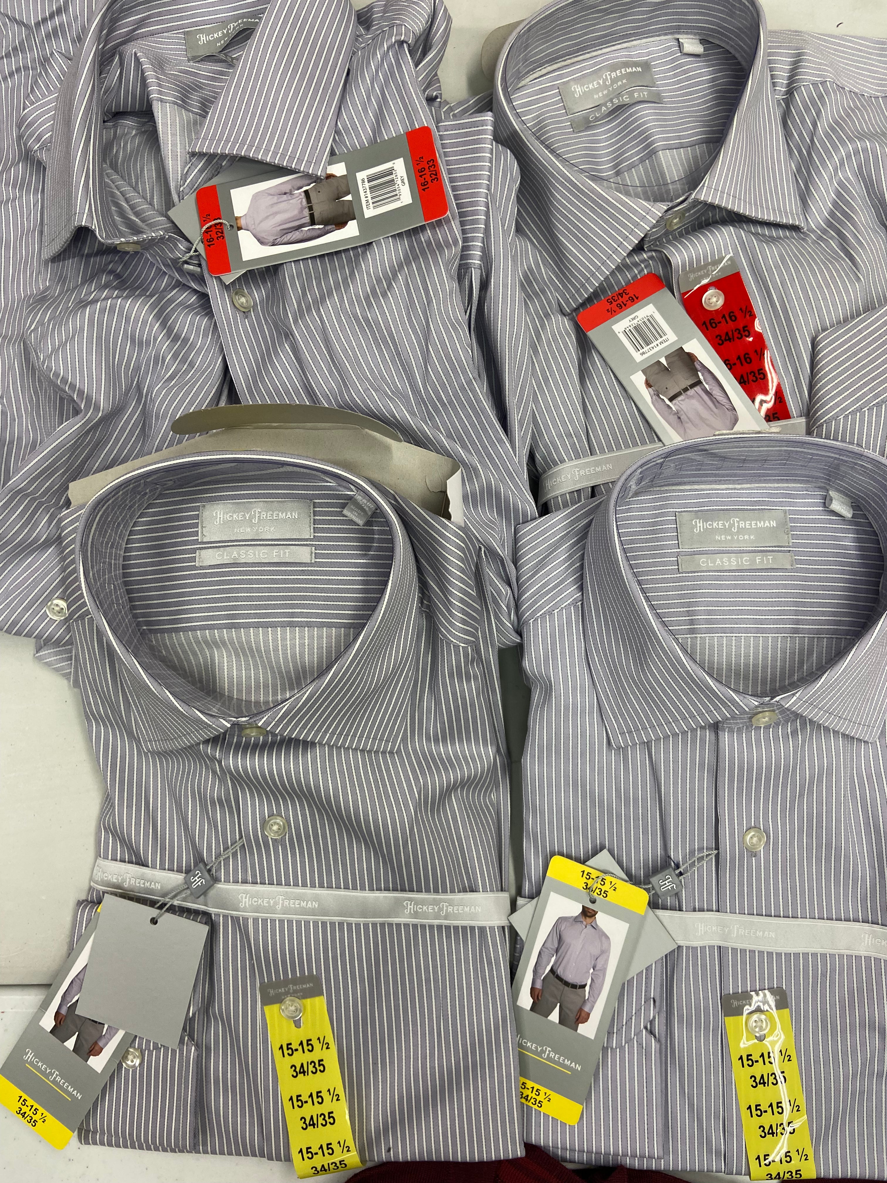 Men's Clothing Dress Shirts & Sweaters Wholesale Lot, BANANA REPUBLIC, HICKEY FREEMAN, 14 items, Shelf Pulls, MSRP $1,158
