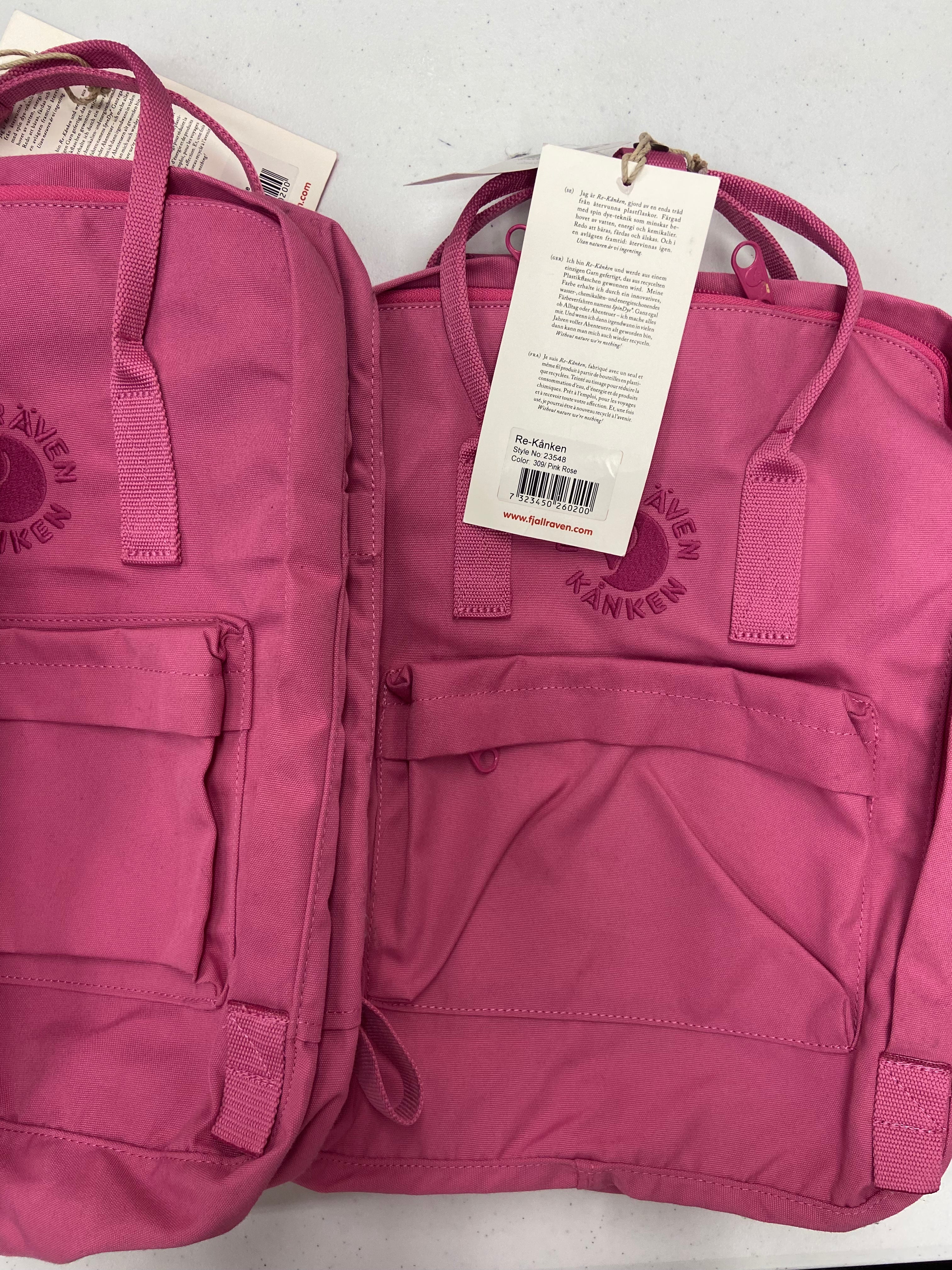 Women's Pink Backpack Wholesale Lot, FJALLRAVEN, 5 items, New, MSRP $450