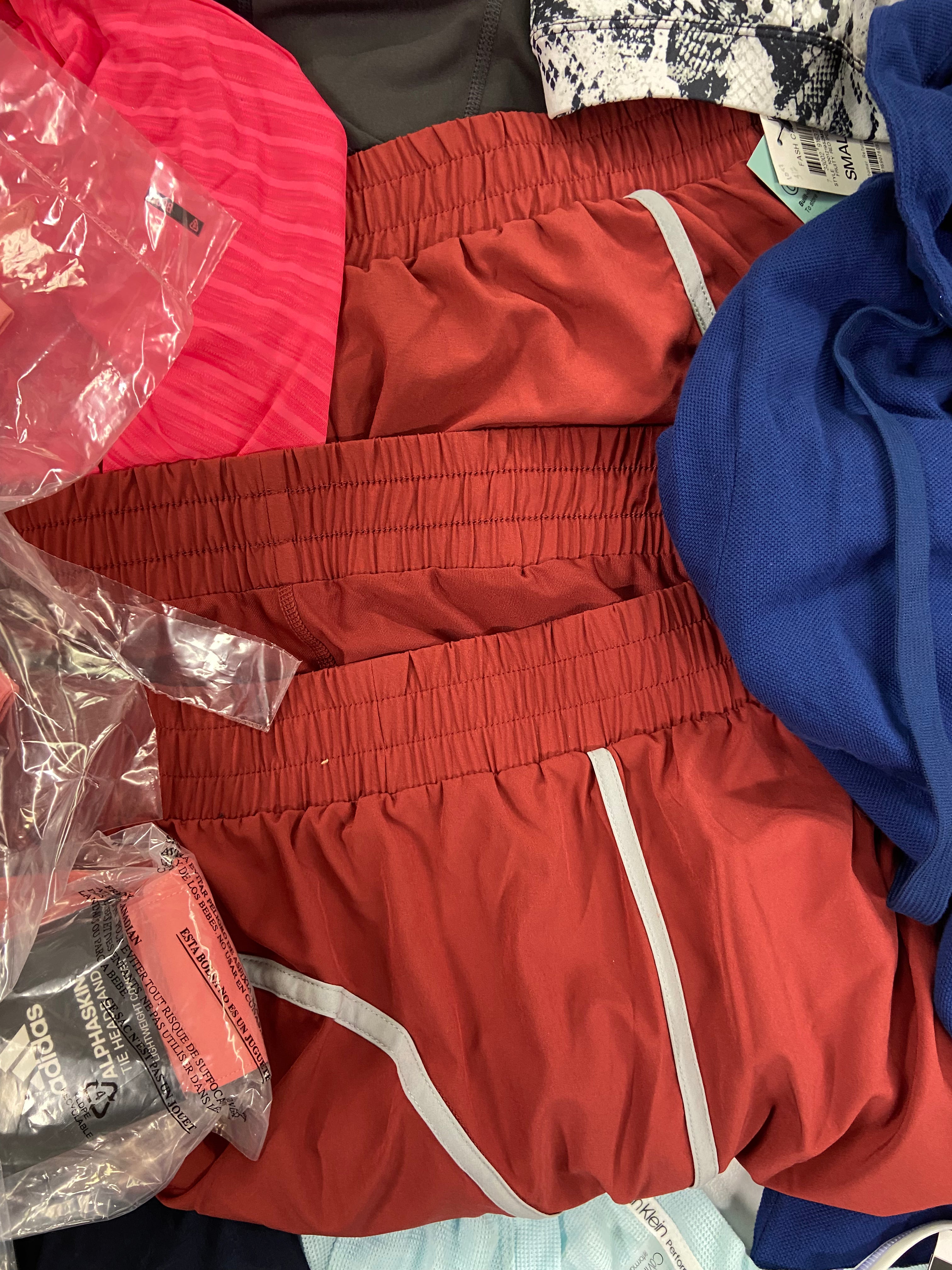 Women's Clothing Activewear Wholesale Lot, LACOSTE, ADIDAS, NIKE, THE NORTH FACE, CK PERFORMANCE, and more, 27 items, Shelf Pulls, MSRP $797