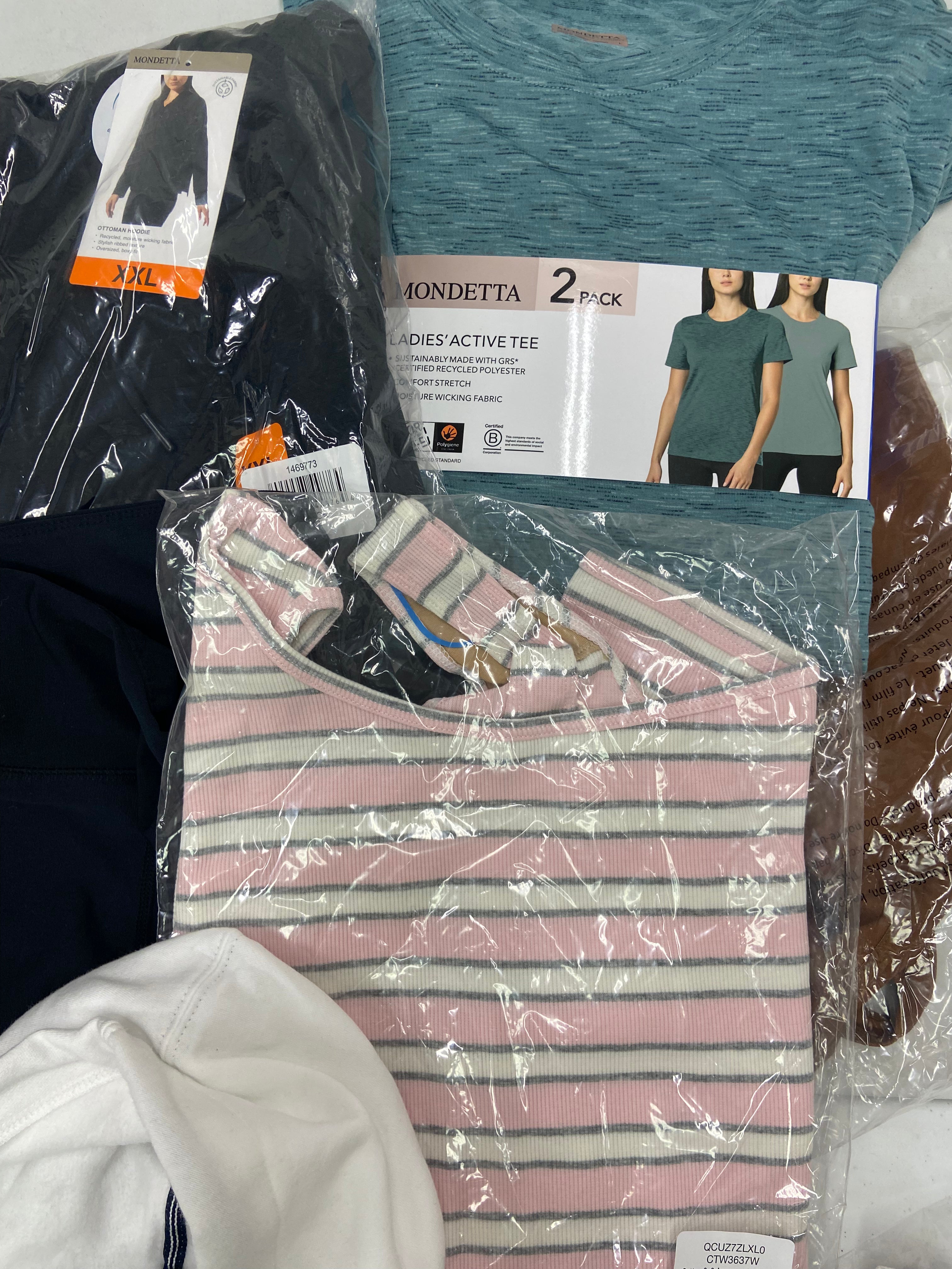 Women's Clothing Activewear and Others Wholesale Lot, ADIDAS, DKNY, NAUTICA, SPYDER, MONDETTA and more, 24 items, Shelf Pulls, MSRP $762