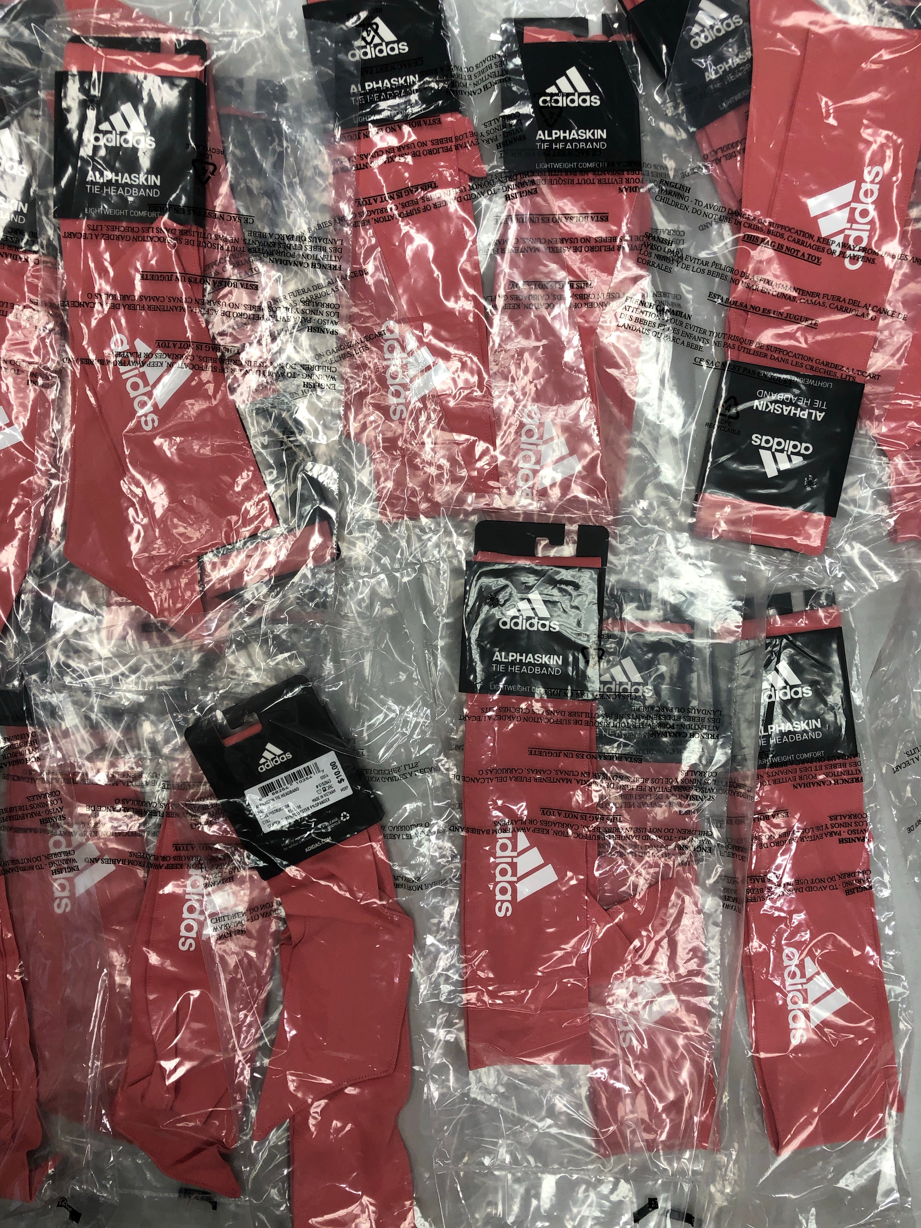 Women's Headbands Wholesale Lot, ADIDAS, 30 items, New, MSRP $300