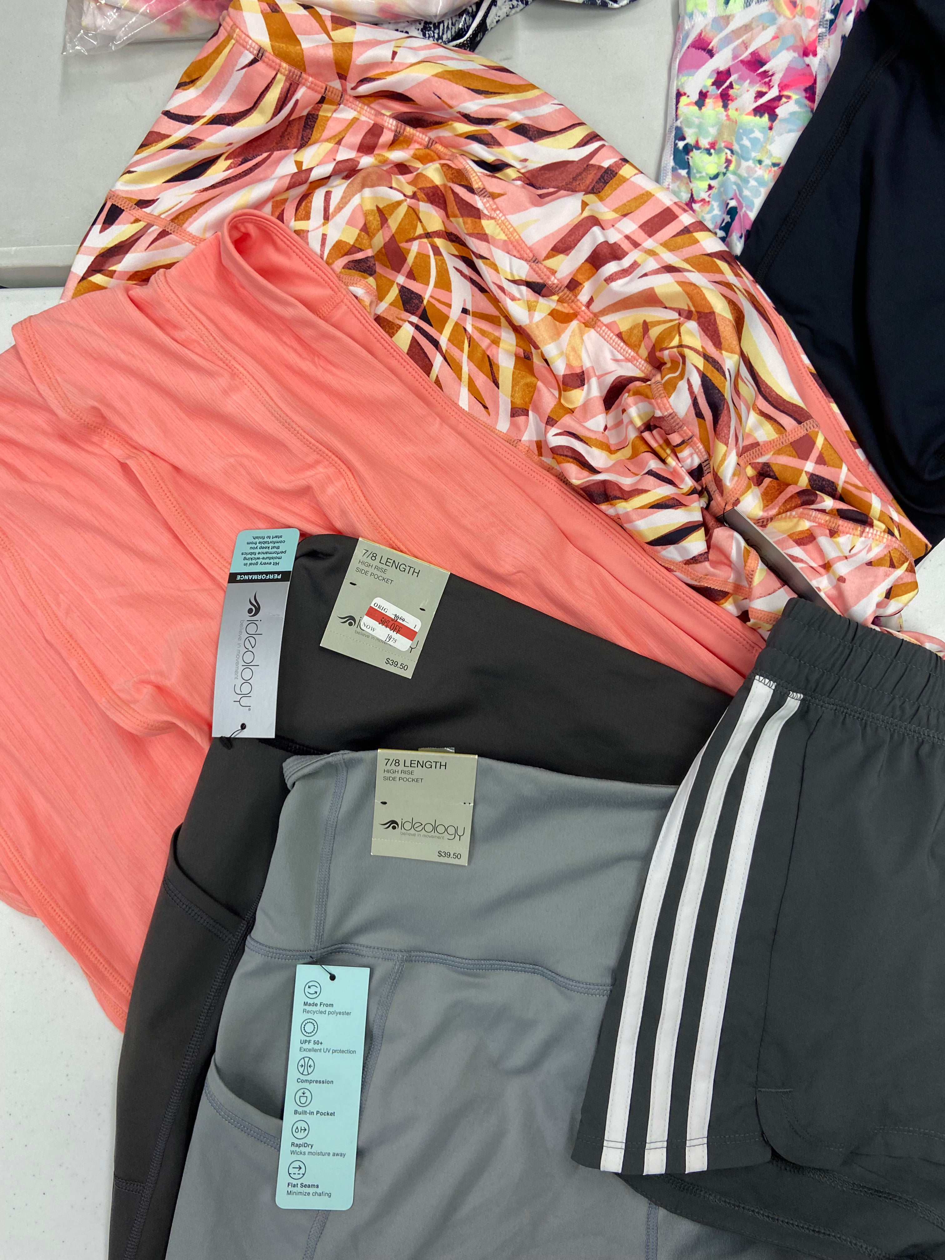 Women's Clothing Activewear Wholesale Lot, ADIDAS, NIKE, UNDER ARMOUR, CALVIN KLEIN, IDEOLOGY, 12 items, Shelf Pulls, MSRP $541